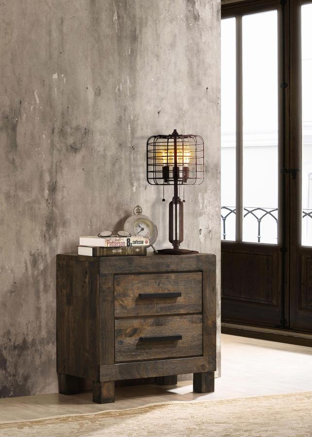 Coaster Fine Furniture Woodmont - 2-Drawer Nightstand - Rustic Golden Brown | Meri Furniture