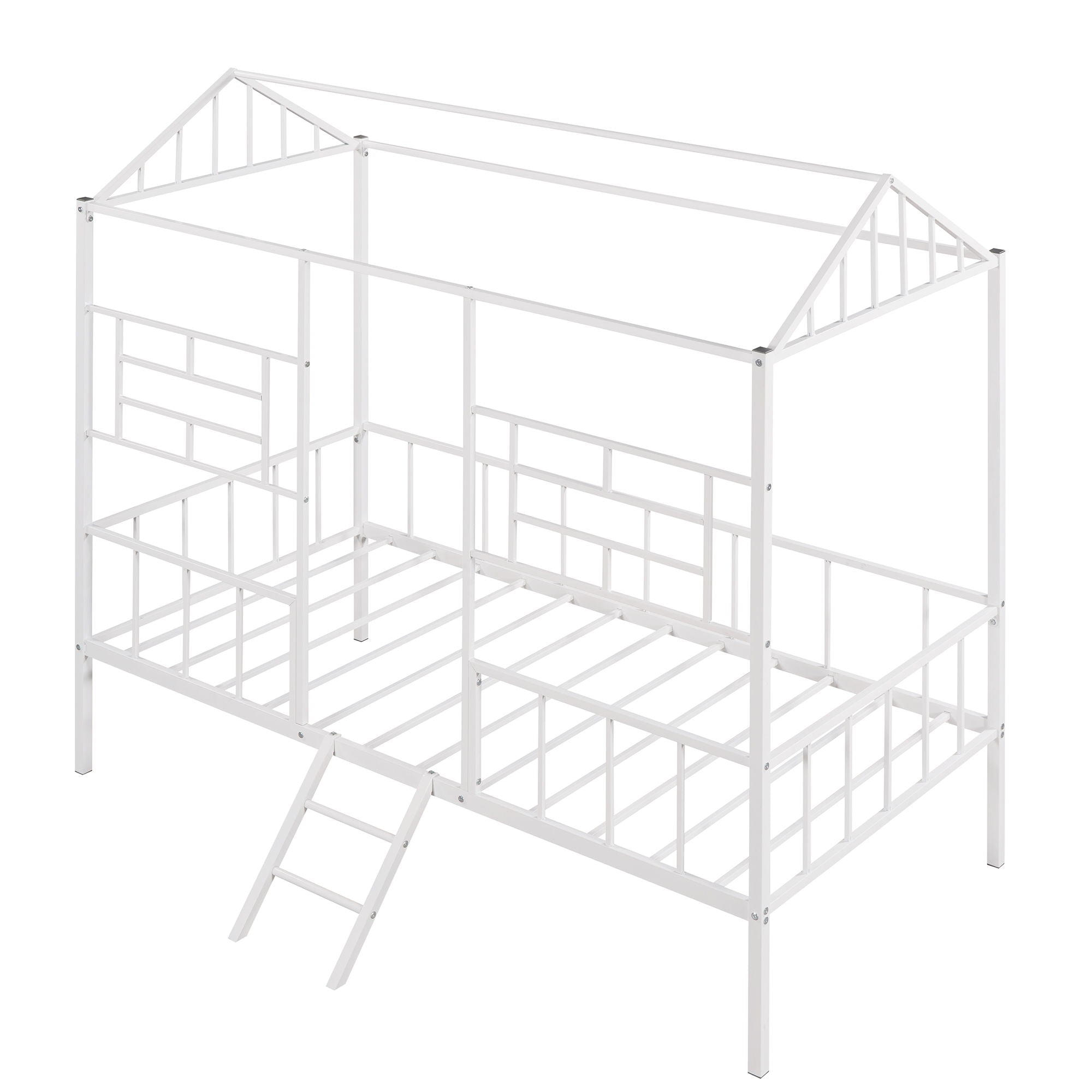 House Bed Frame With Slatted Support, No Box Spring Needed