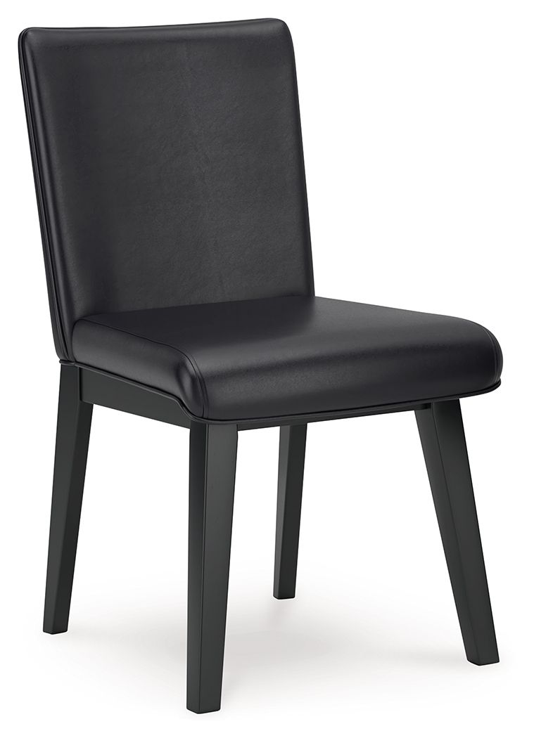 Signature Design by Ashley® Jettaya - Black - Dining Upholstered Side Chair (Set of 2) | Meri Furniture