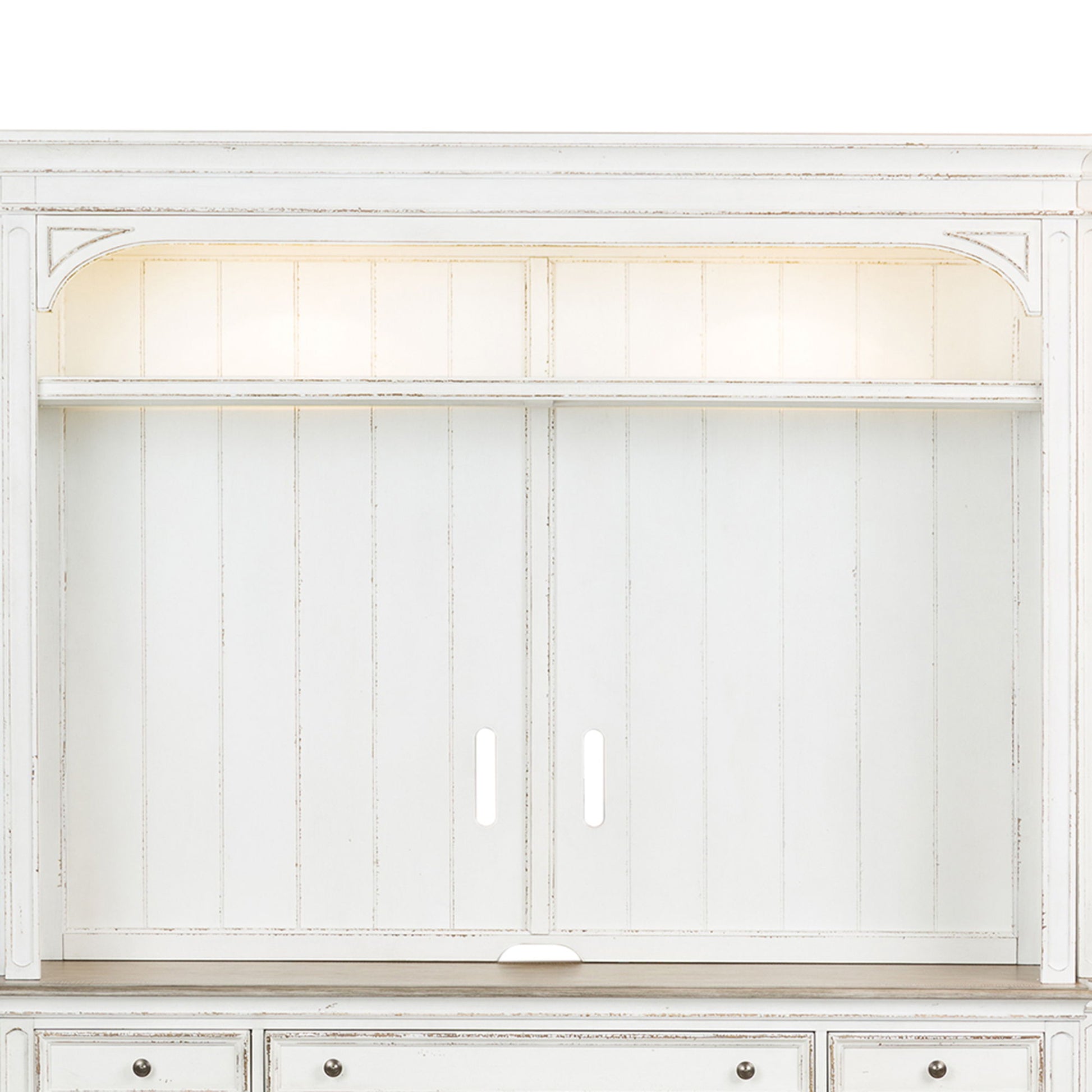 Liberty Furniture Magnolia Manor - Entertainment Hutch - White | Meri Furniture
