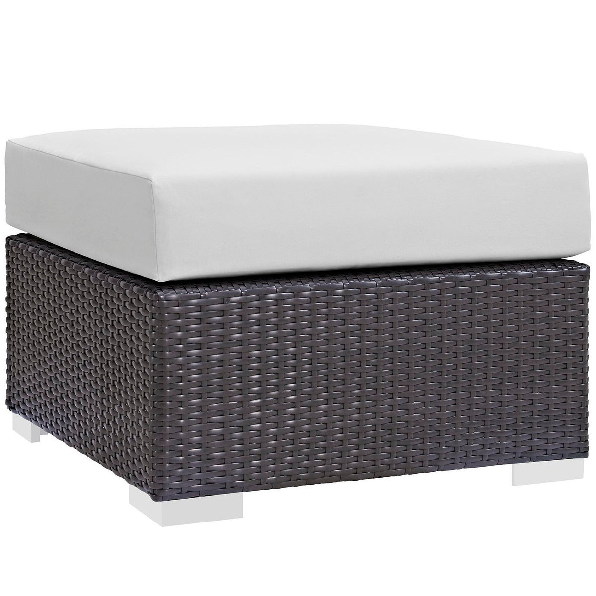 Convene Outdoor Patio Fabric Square Ottoman by Modway