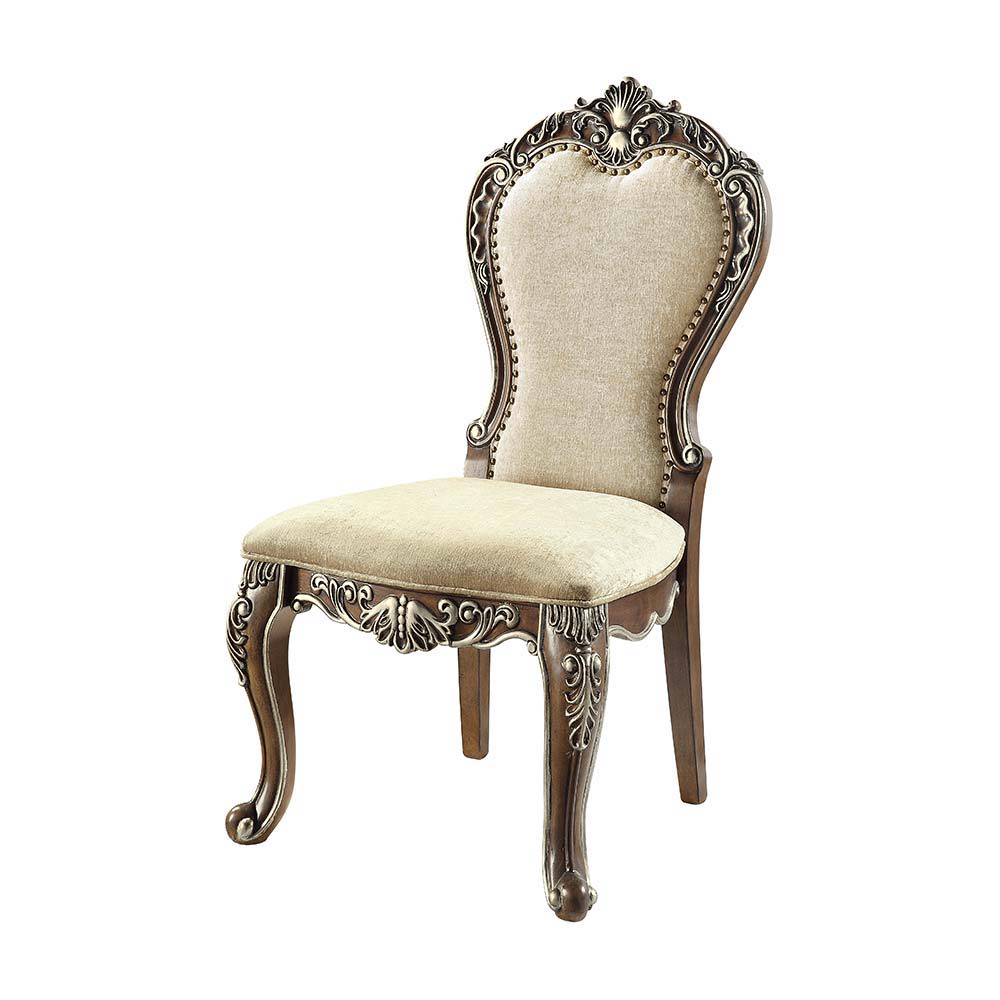 ACME Latisha - Side Chair (Set of 2) - Antique Oak Finish | Meri Furniture