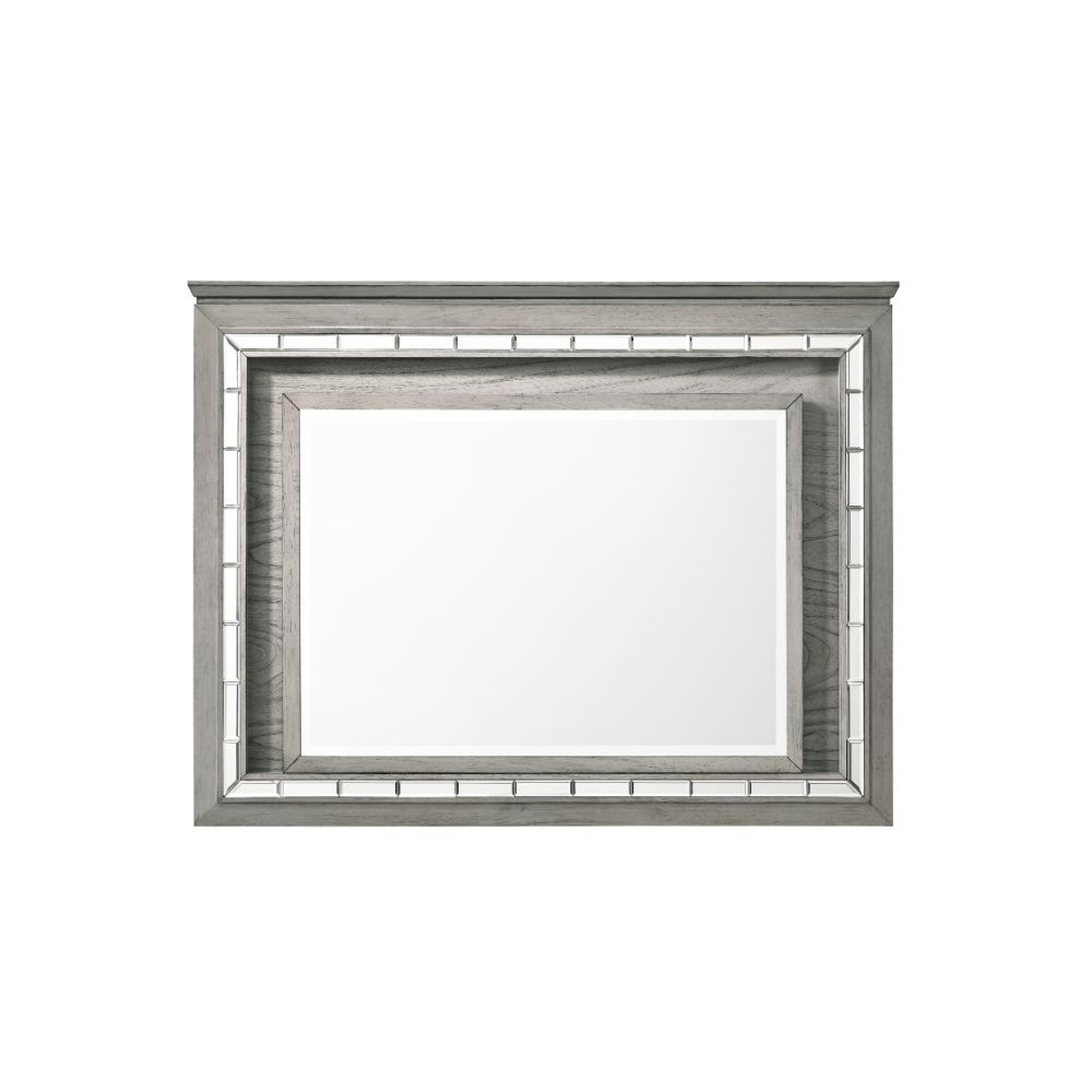 ACME Antares - Mirror - Light Gray Oak | Meri Furniture