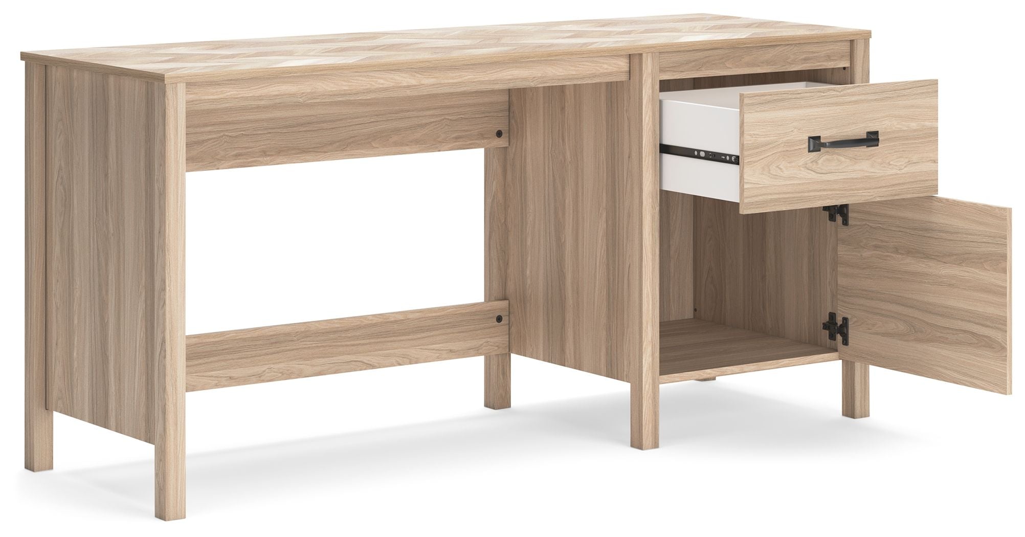 Signature Design by Ashley® Battelle - Tan - Home Office Desk | Meri Furniture