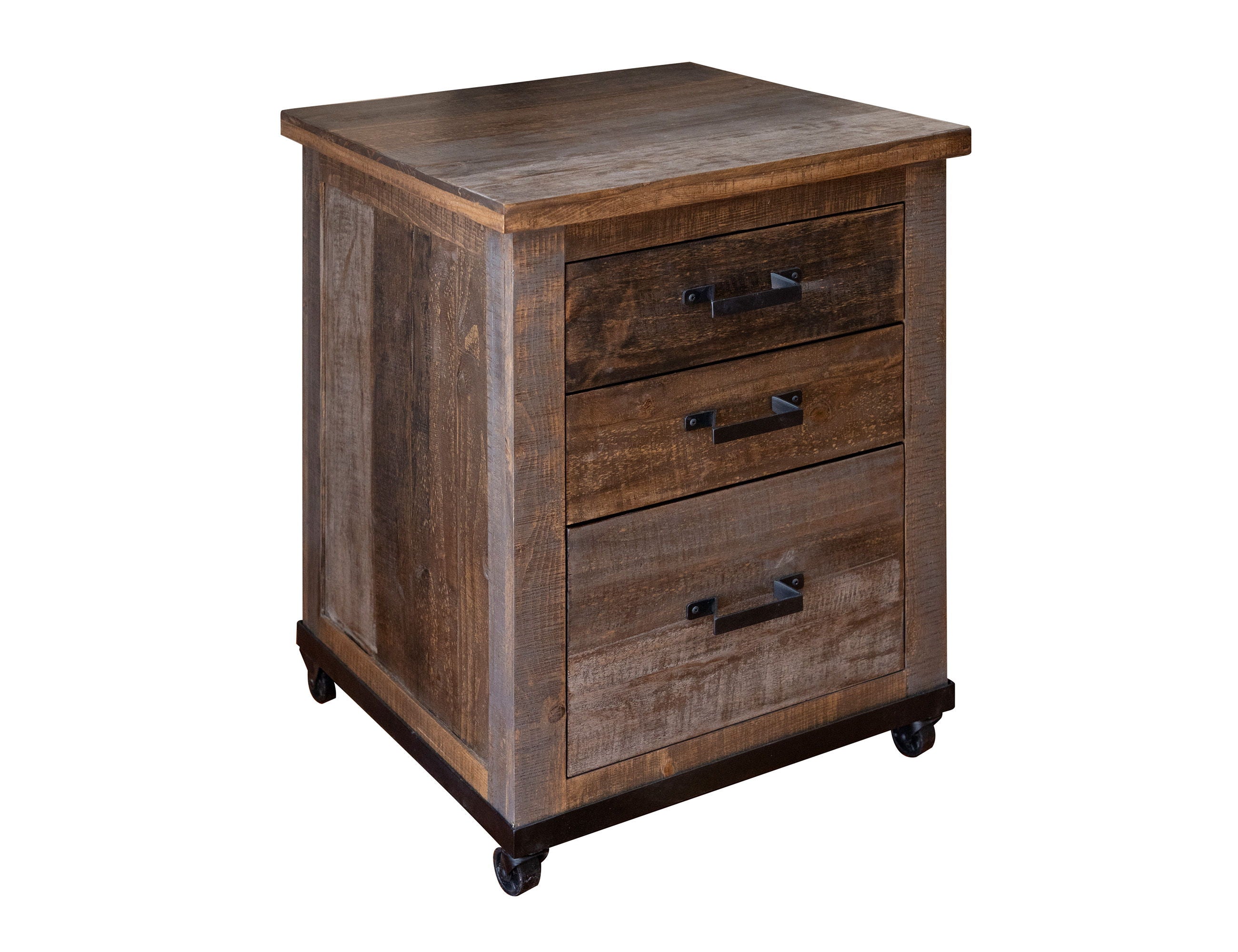 International Furniture Direct Loft Brown - File Cabinet - Two Tone Gray / Brown | Meri Furniture