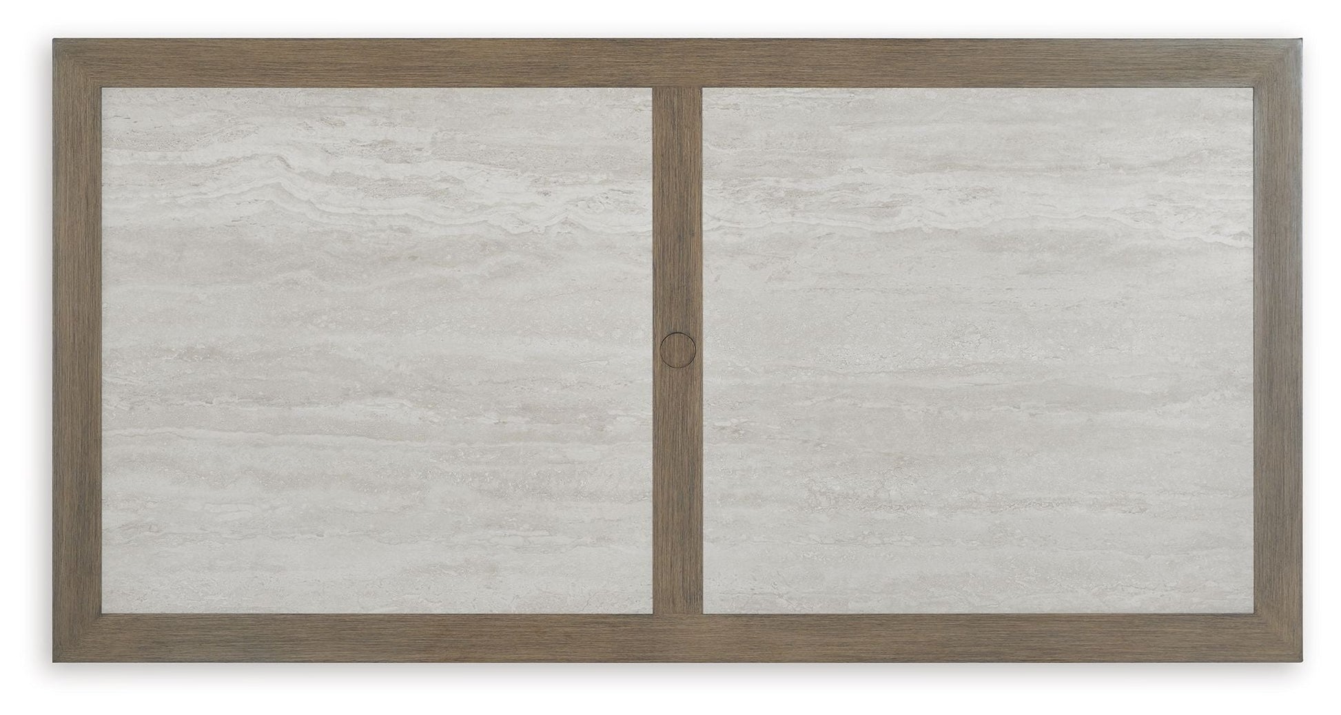 Signature Design by Ashley® Rainier Ranch - Brown / Beige - Rectangle Dining Table With Umbrella Option | Meri Furniture