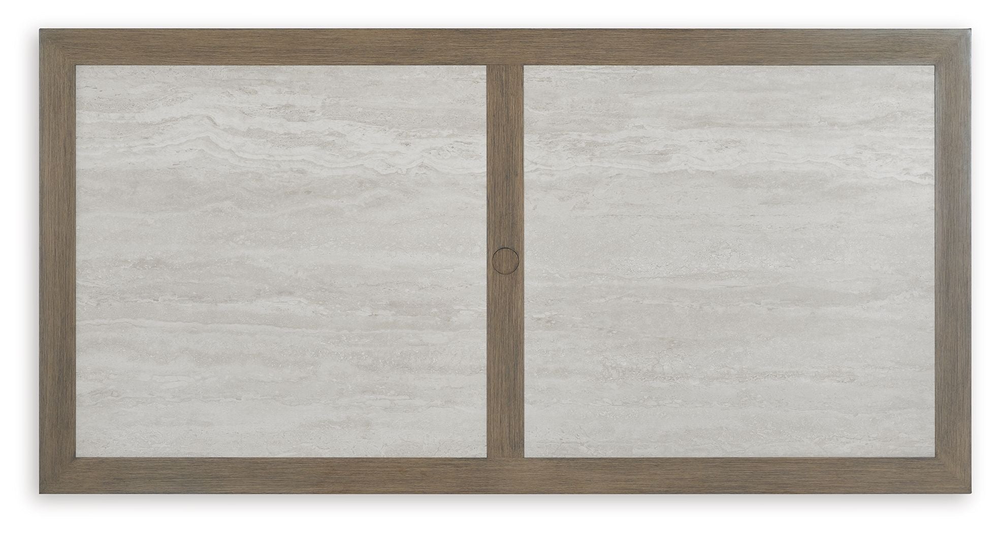 Signature Design by Ashley® Rainier Ranch - Brown / Beige - Rectangle Dining Table With Umbrella Option | Meri Furniture