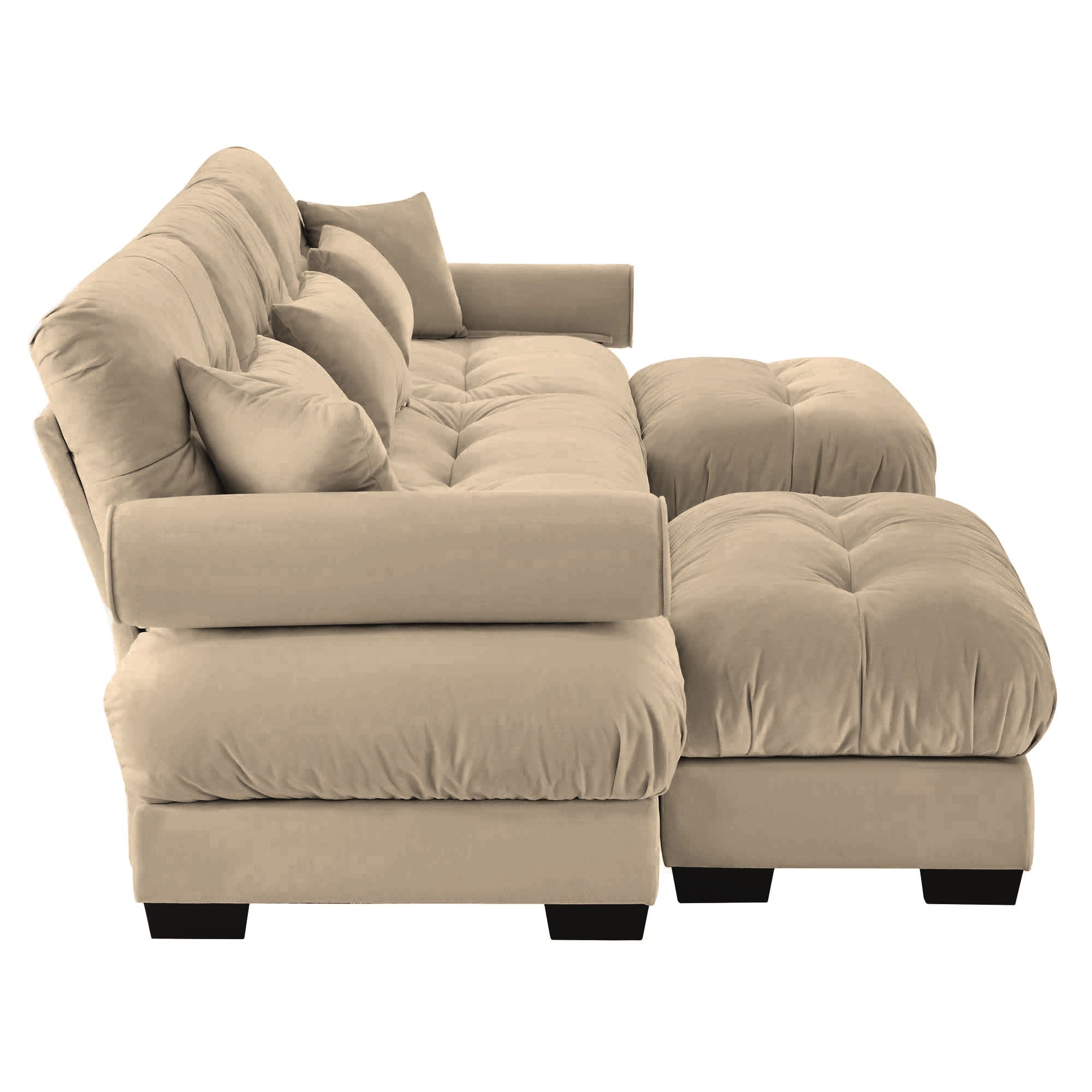 Super Comfort Oversized Modular Sectional Sofa With Movable Ottoman