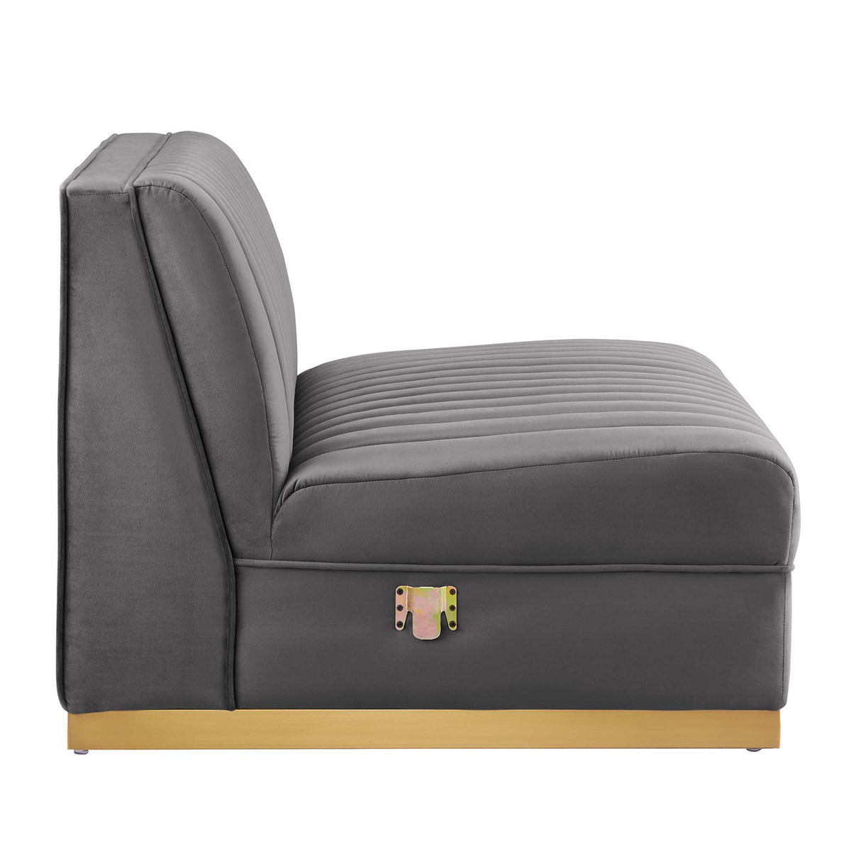 Sanguine 4-Piece Channel Tufted Performance Velvet Modular Sectional Sofa by Modway
