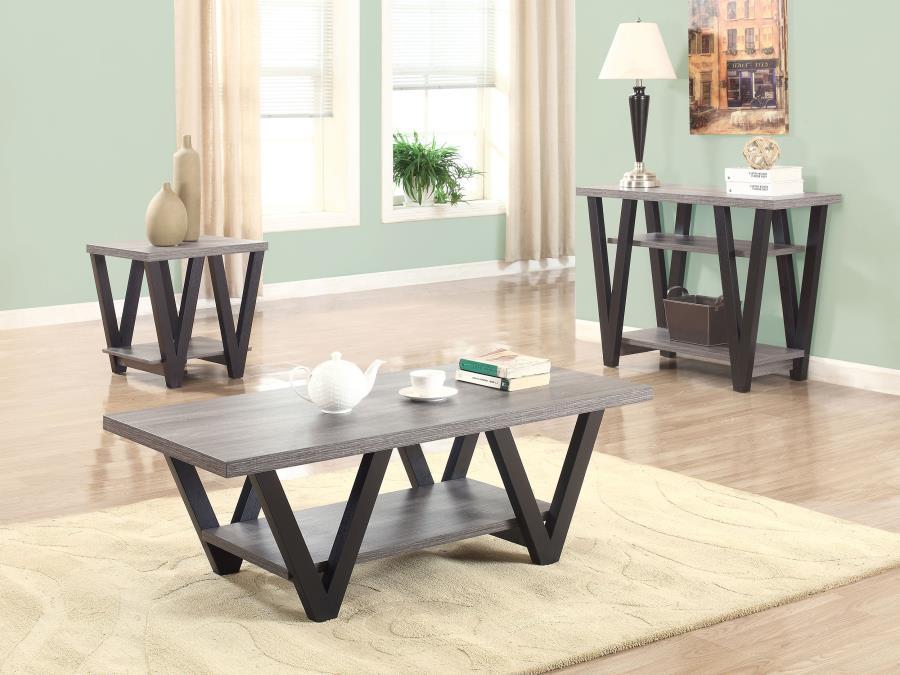 Coaster Fine Furniture Stevens - 2-Shelf Engineered Wood Entryway Console Table - Gray | Meri Furniture