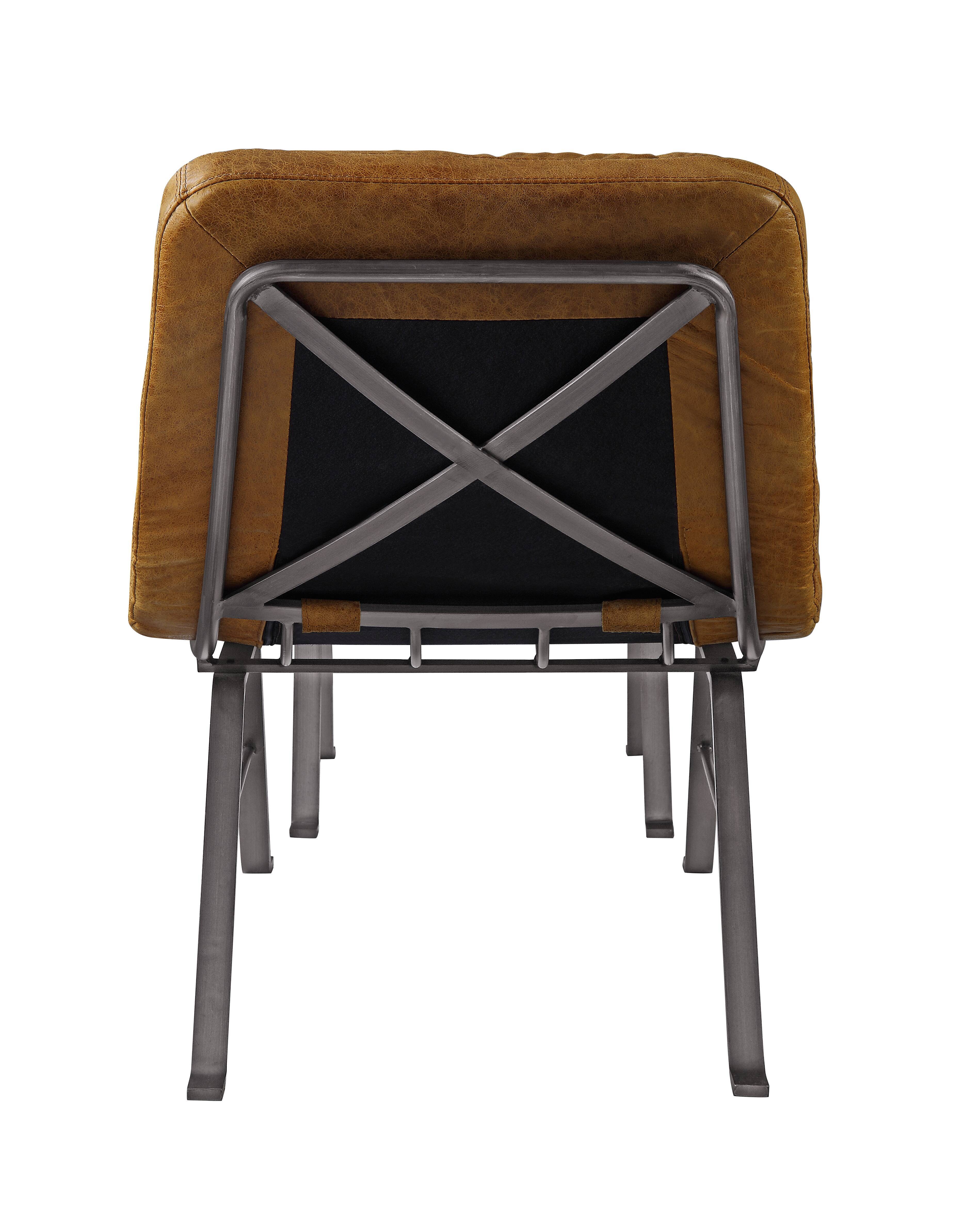 ACME Bison - Ottoman - Toffee Top Grain Leather | Meri Furniture