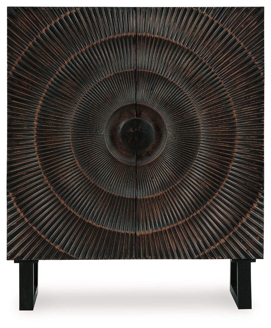 Signature Design by Ashley® Fosterman - Distressed Black - Accent Cabinet | Meri Furniture