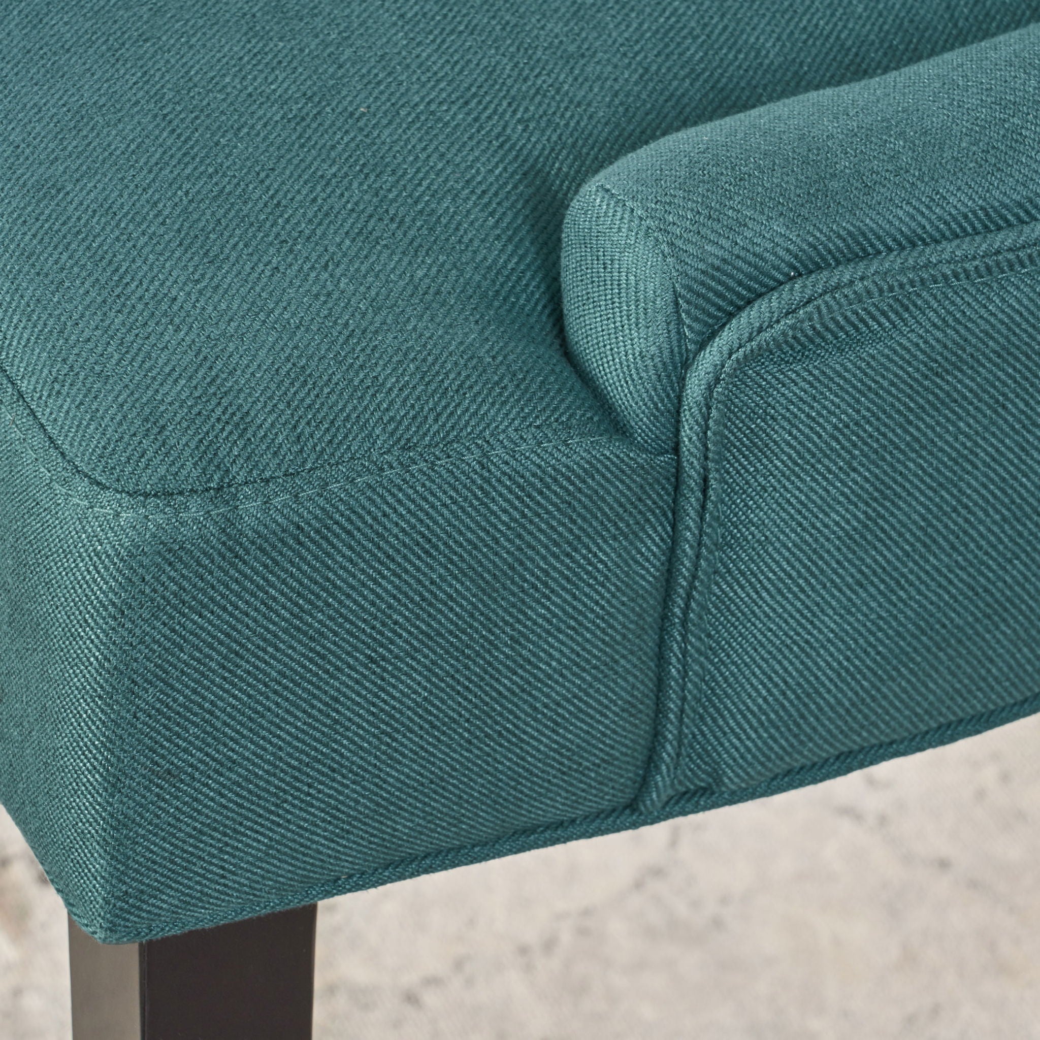 Dining Chair (Set of 2) With Upholstered Diamond Tufting And Espresso Birch Legs - Teal