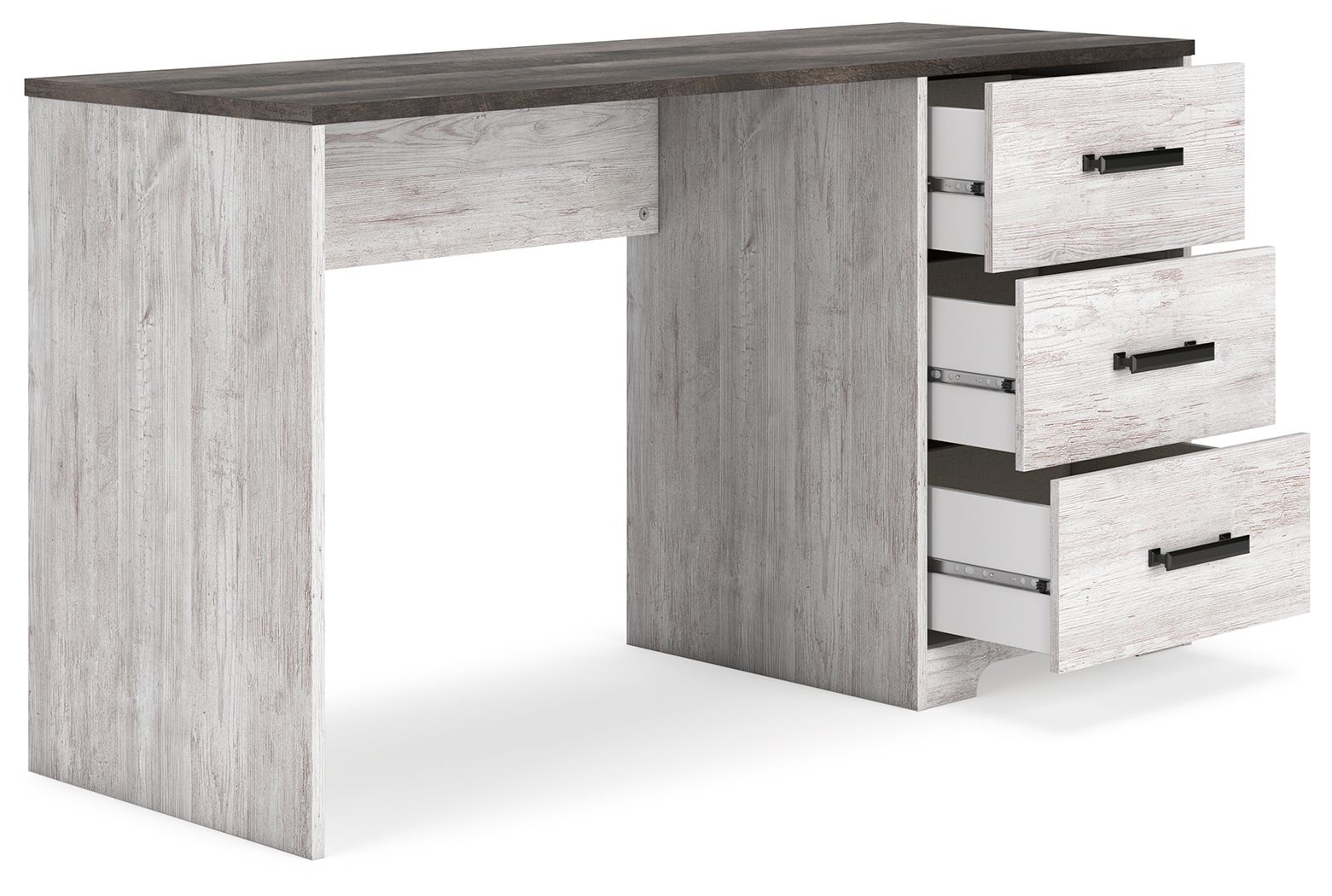Signature Design by Ashley® Shawburn - White / Dark Charcoal Gray - Home Office Desk | Meri Furniture