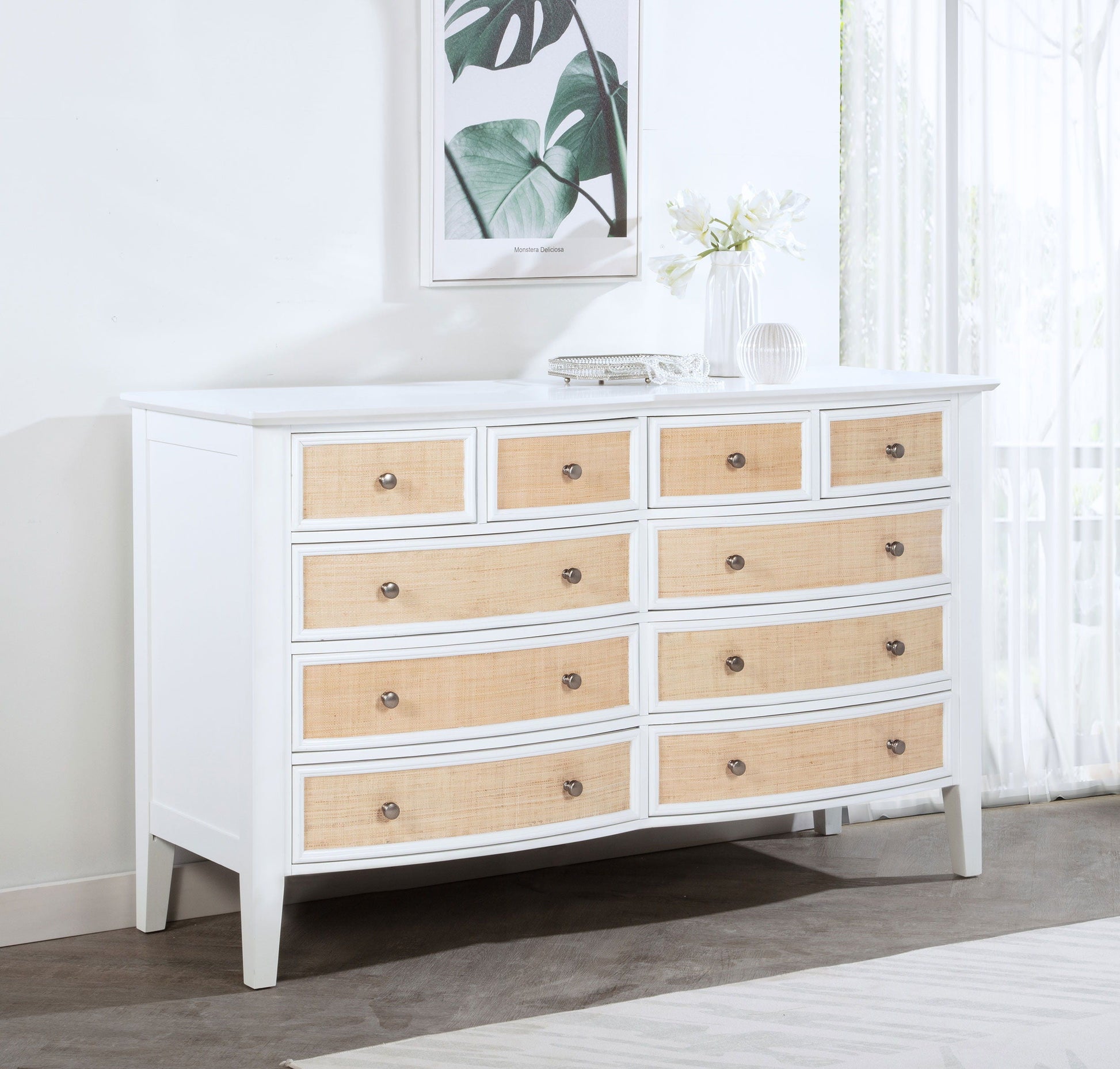Coaster Fine Furniture Bexhill - 10-Drawer Dresser Cabinet - White | Meri Furniture