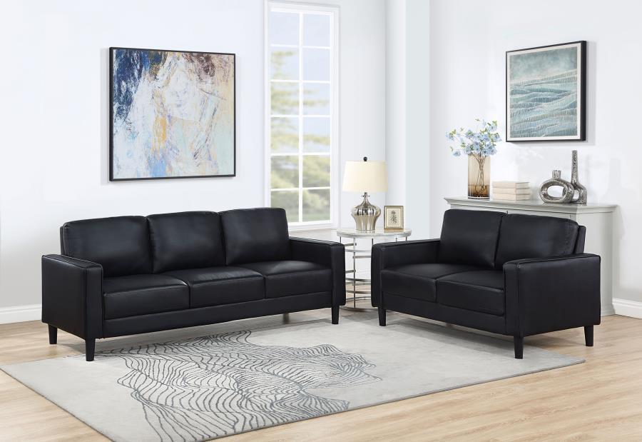 Coaster Fine Furniture Ruth - Upholstered Track Arm Sofa Set | Meri Furniture