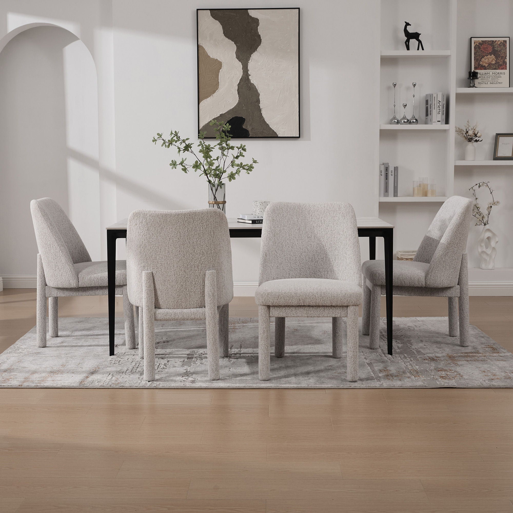 Wide Minimalist Dining Chair