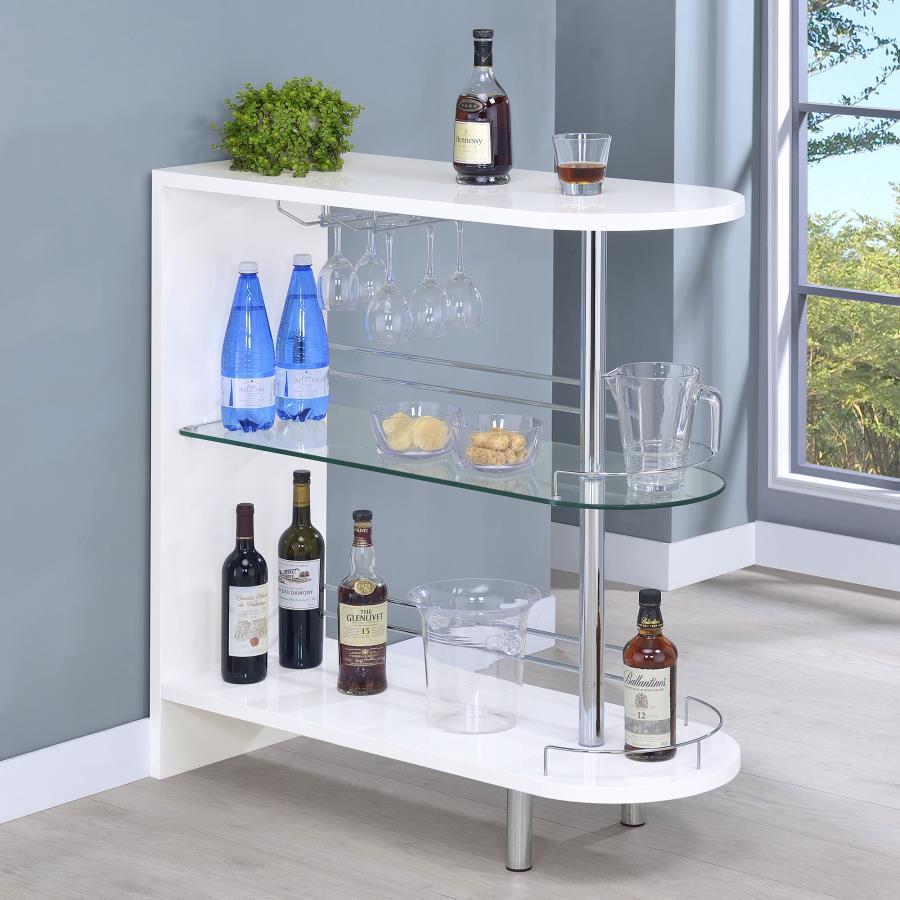 Coaster Fine Furniture Adolfo - Rectangular 2-Tier Home Bar Table | Meri Furniture