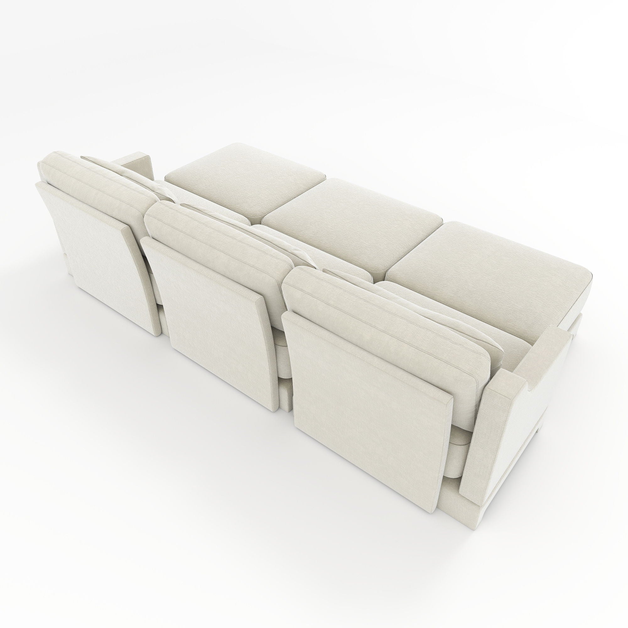 Stylish Sofa With Ottoman And Lumbar Pillows, Ergonomic Design