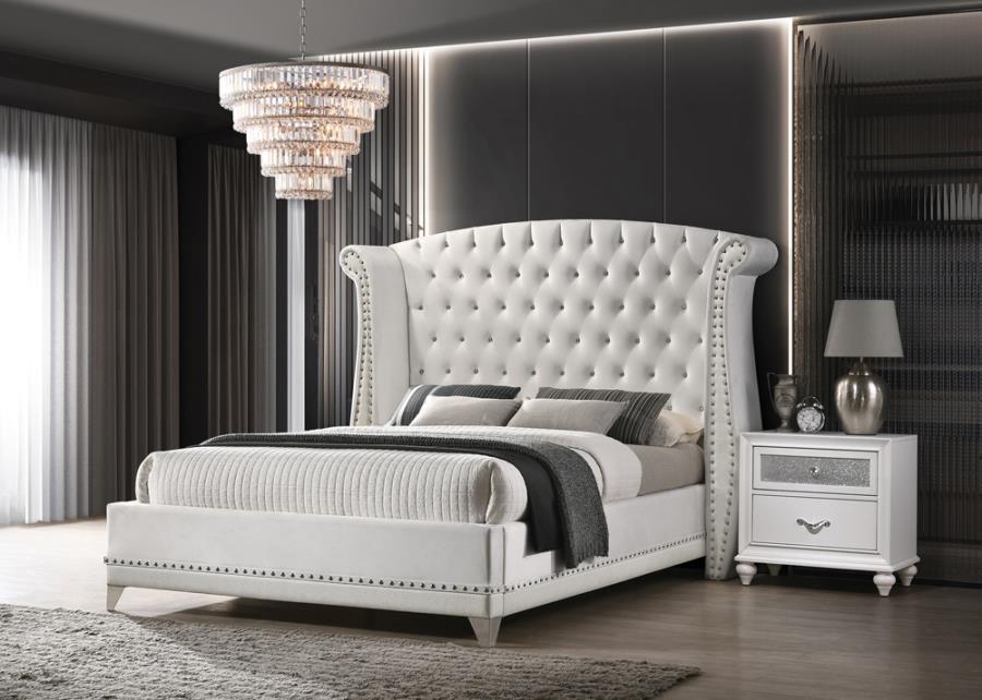 Coaster Fine Furniture Barzini - Upholstered Wingback Bed | Meri Furniture