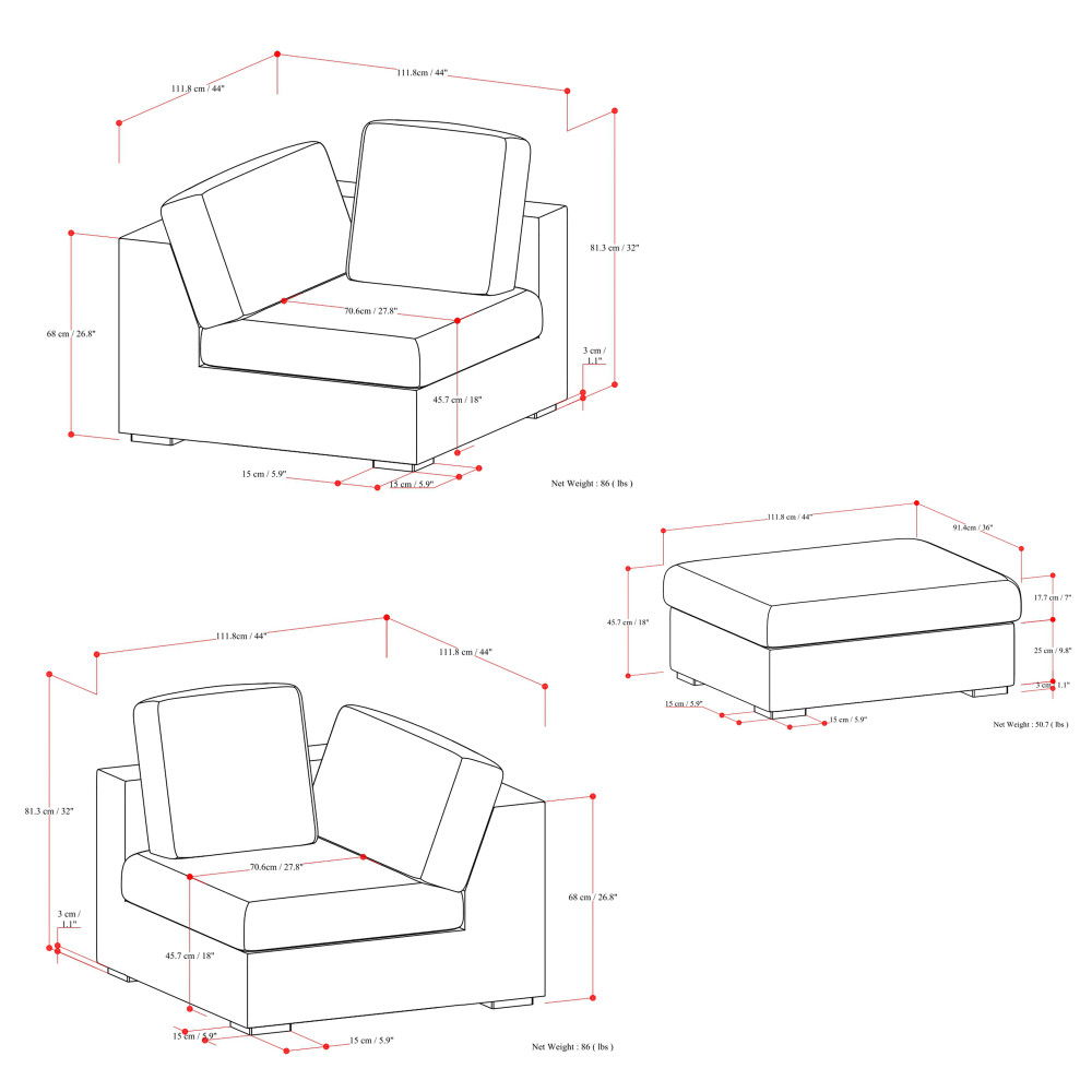 Jasmine - Handcrafted Sofa And Ottoman