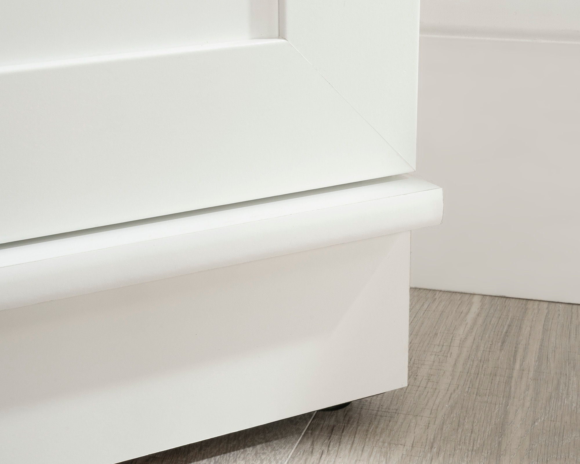 5-Shelf Corner Storage Cabinet in Soft White