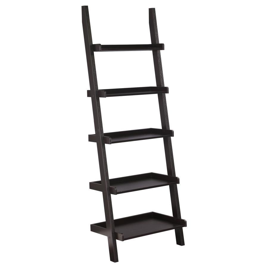 Coaster Fine Furniture Colella - 5-Shelf Ladder Bookshelf - Cappuccino | Meri Furniture
