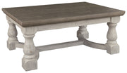 Ashley Furniture Havalance - Gray / White - Rectangular Cocktail Table | Meri Furniture