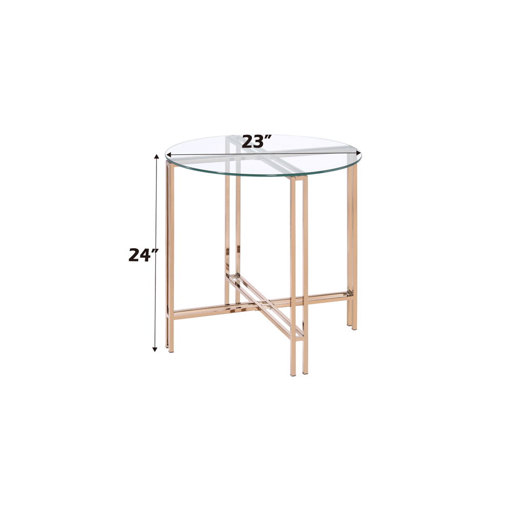 Veises - End Table - Champagne