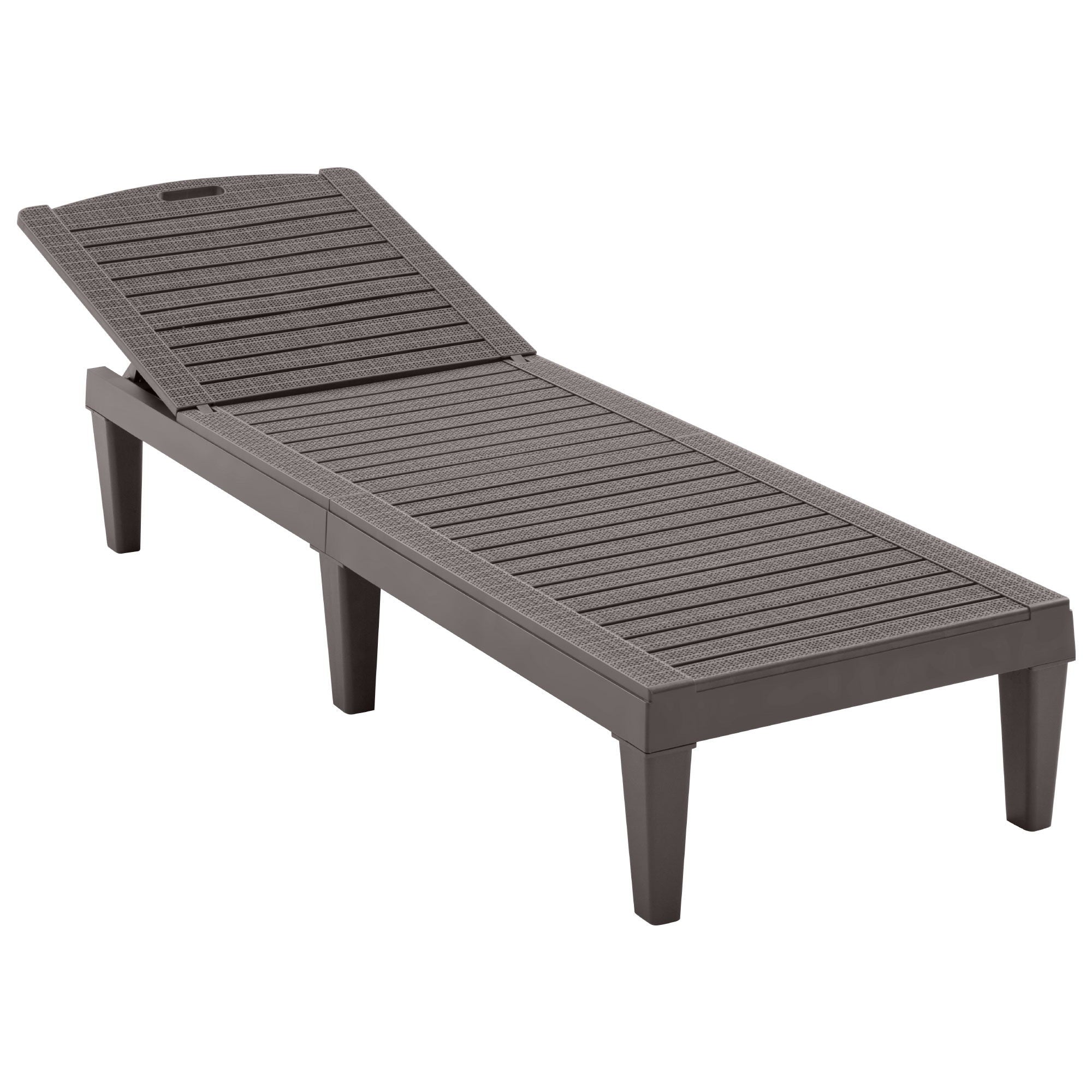 2 Piece Outdoor Chaise Lounges With Adjustable Backrest