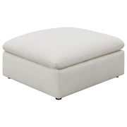 Coaster Fine Furniture Hobson - Square Upholstered Ottoman - Ivory | Meri Furniture