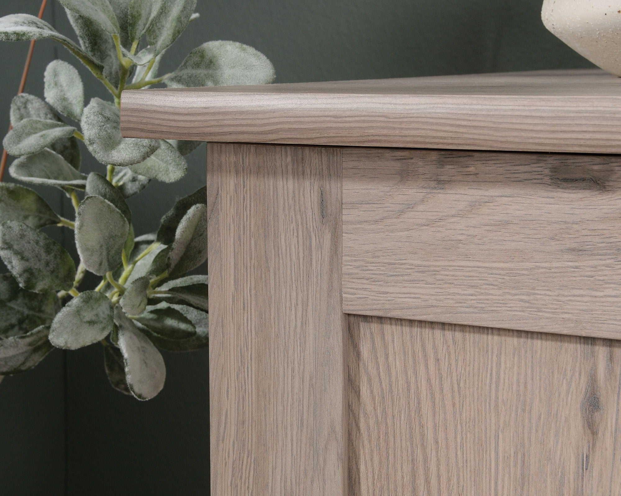 Wood Home Office Desk in Laurel Oak
