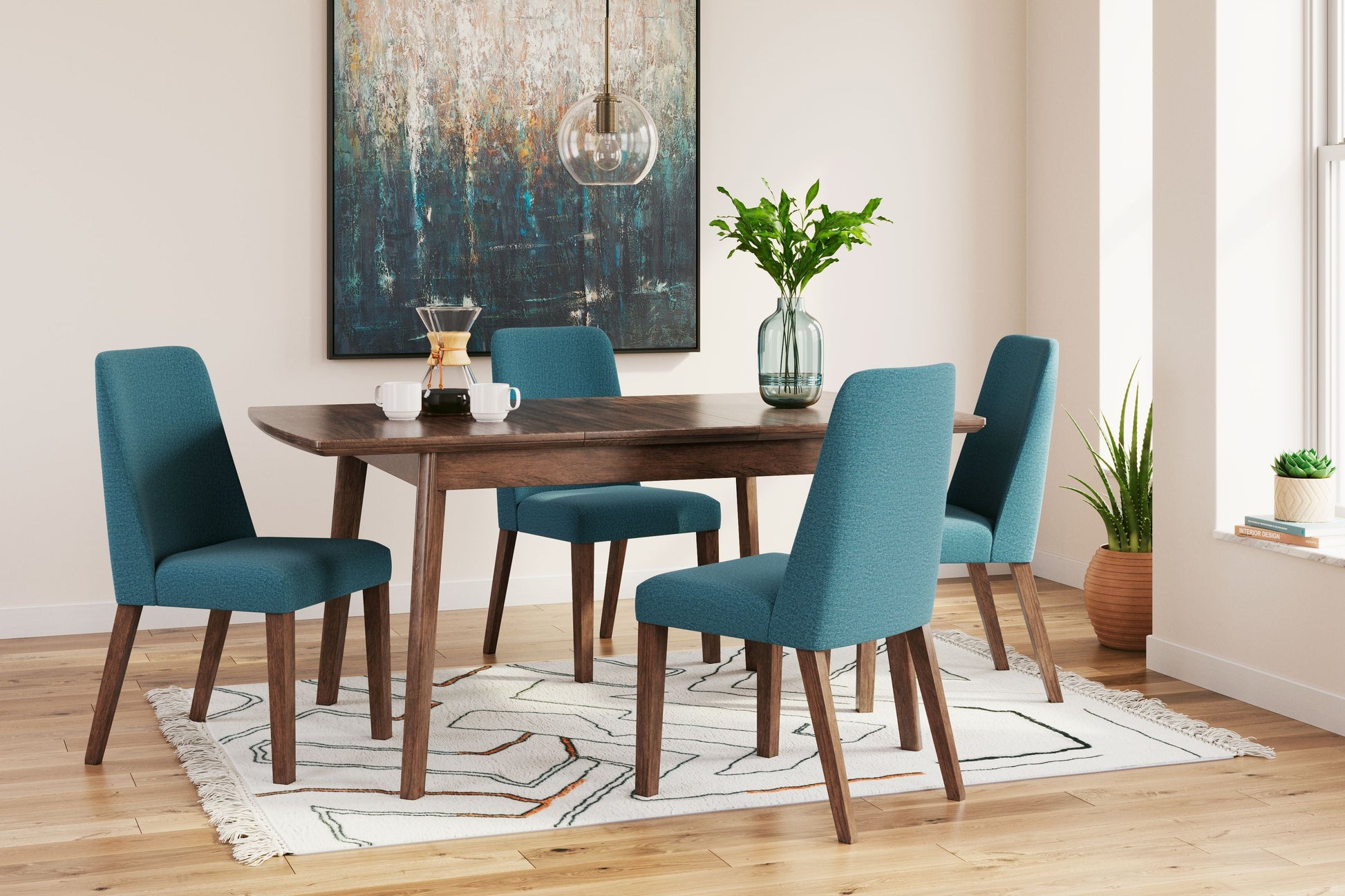 Signature Design by Ashley® Lyncott - Butterfly Extension Table Set | Meri Furniture