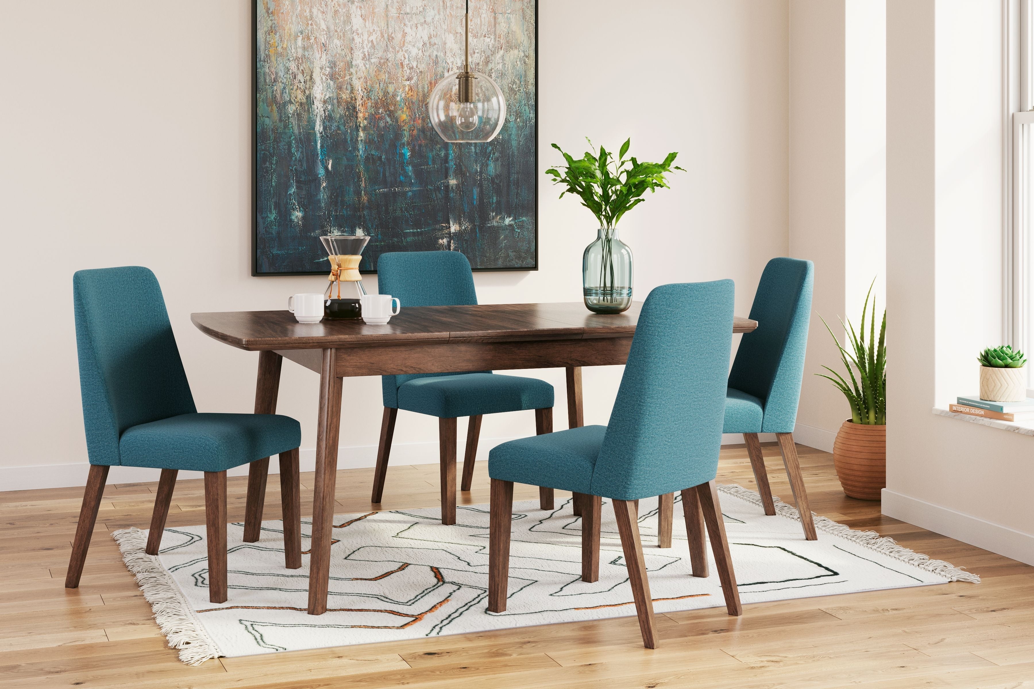 Signature Design by Ashley® Lyncott - Butterfly Extension Table Set | Meri Furniture