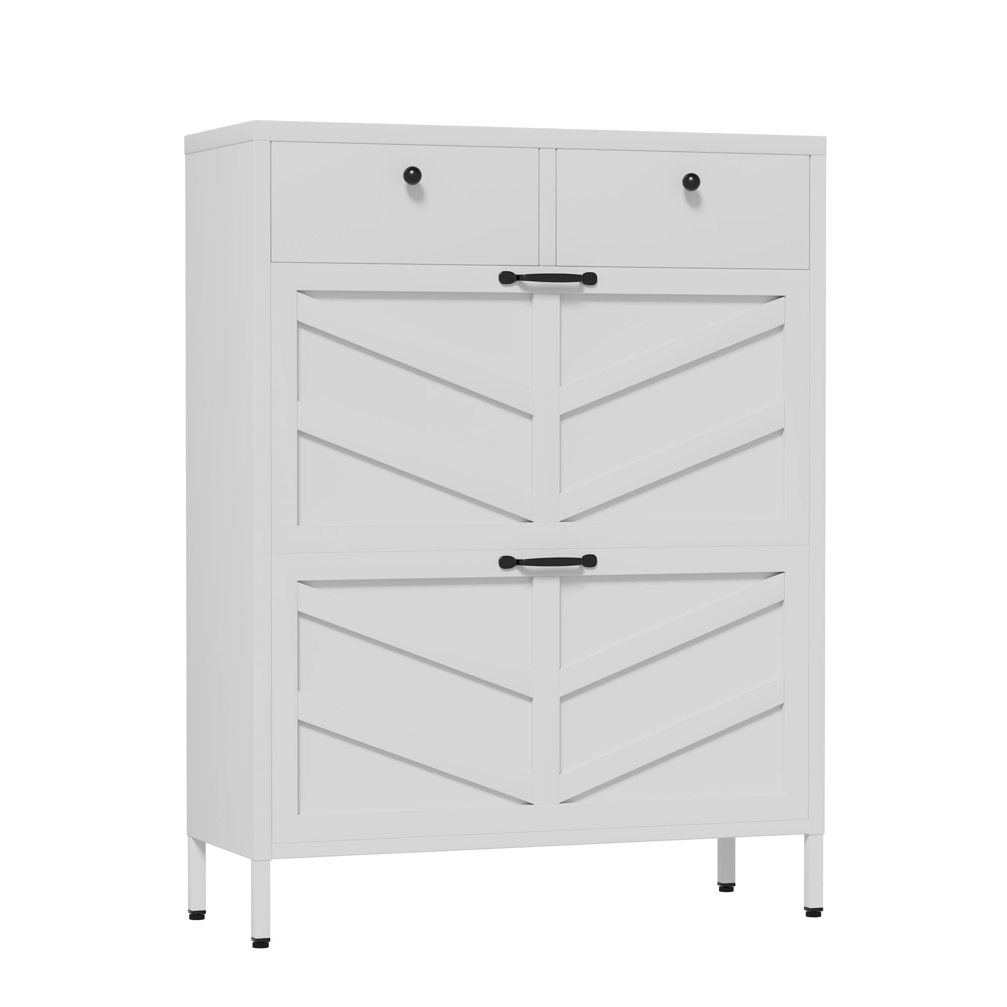 Shoe Cabinet With Flip Drawers