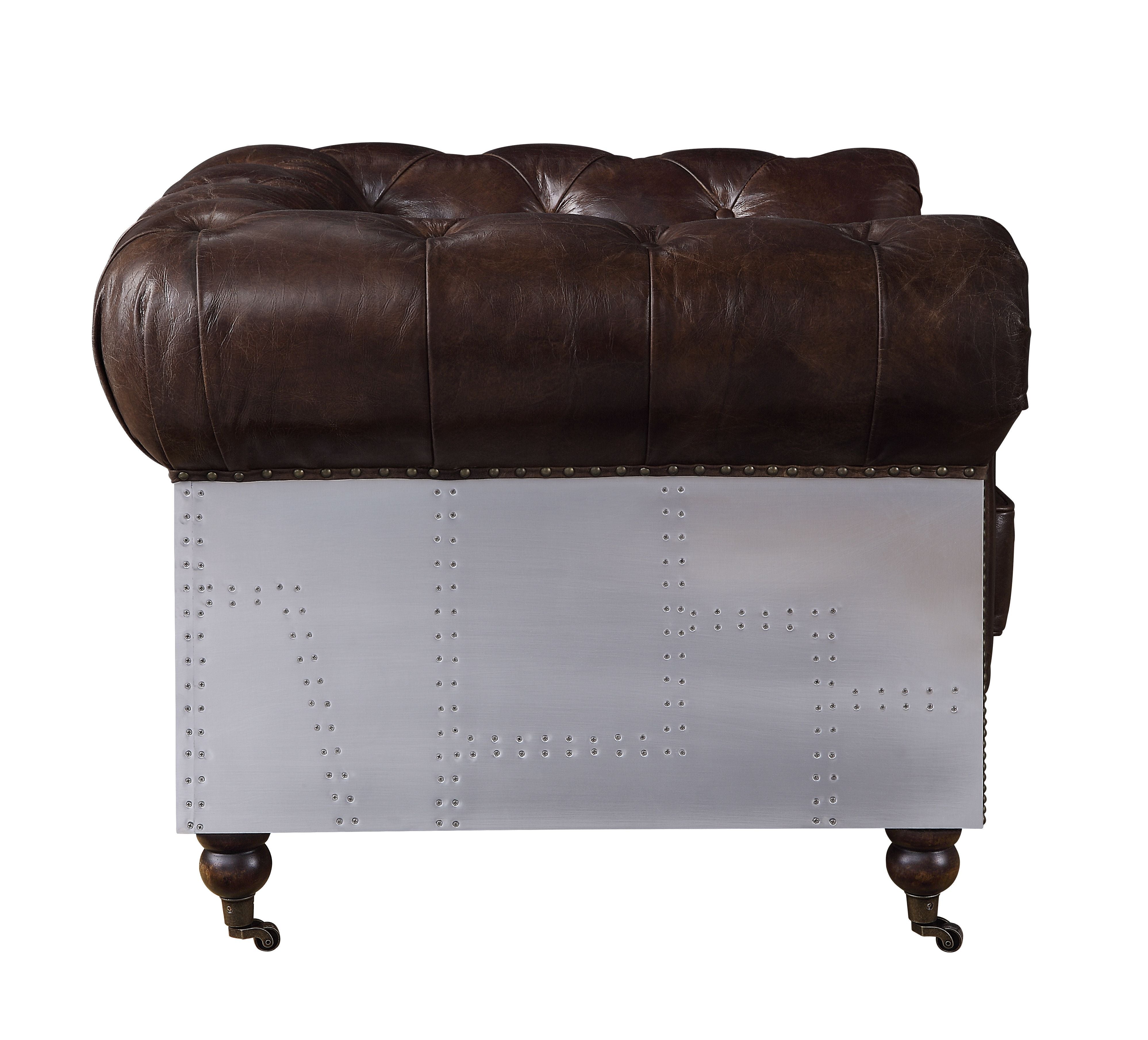 ACME Aberdeen - Sofa - Vintage Brown Top Grain Leather | Meri Furniture