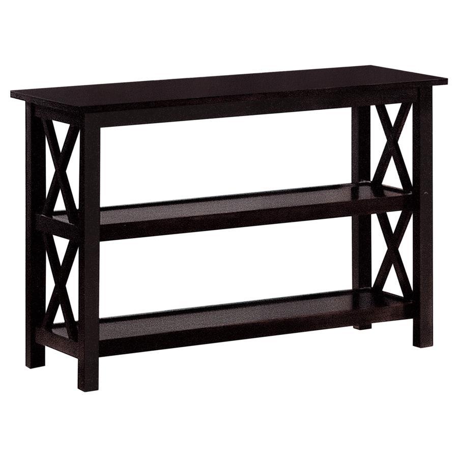 Coaster Fine Furniture Rachelle - 2-Shelf Wood Entryway Console Table - Deep Merlot | Meri Furniture