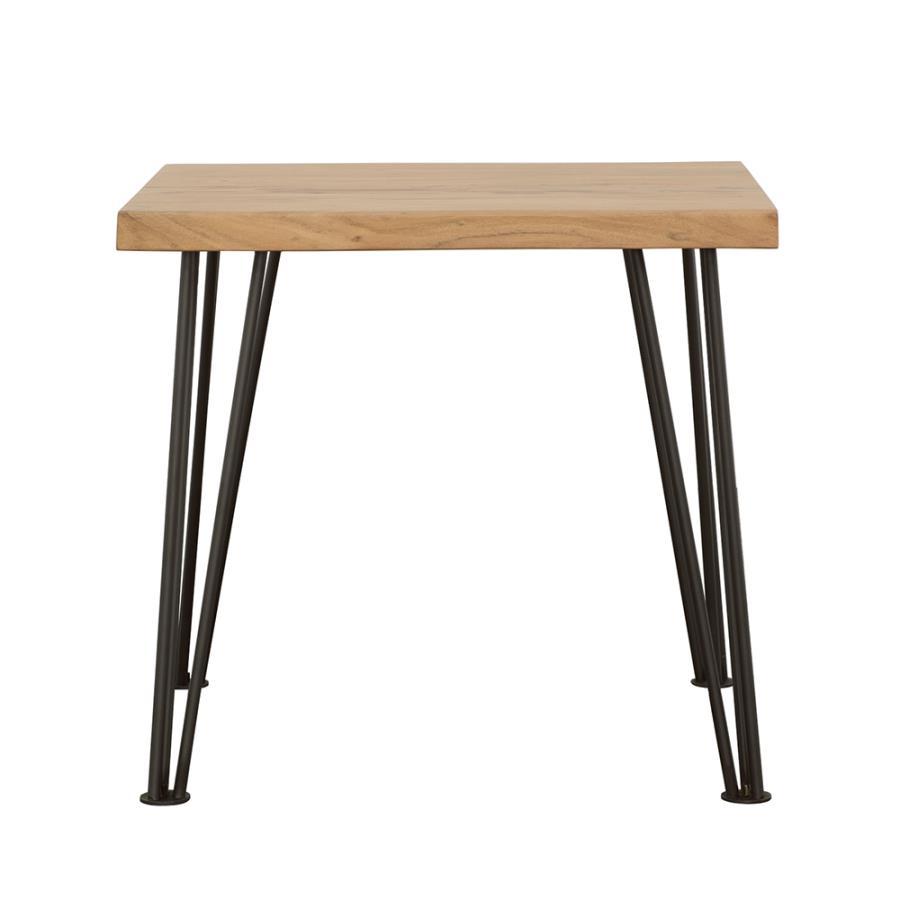 Coaster Fine Furniture Zander - Square Wood Top Coffee Table - Natural Brown | Meri Furniture
