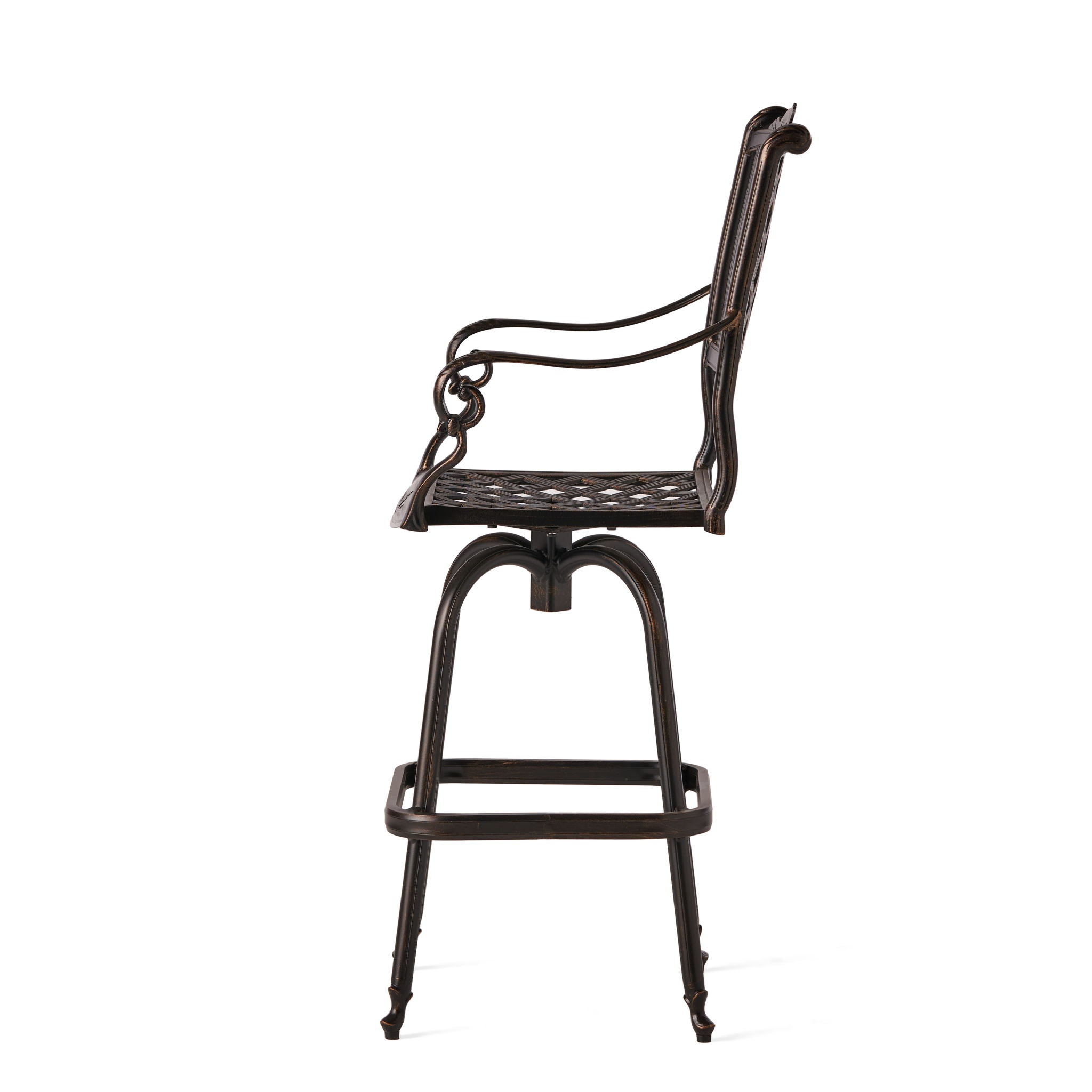 Cast Aluminum Bar Stool - Copper