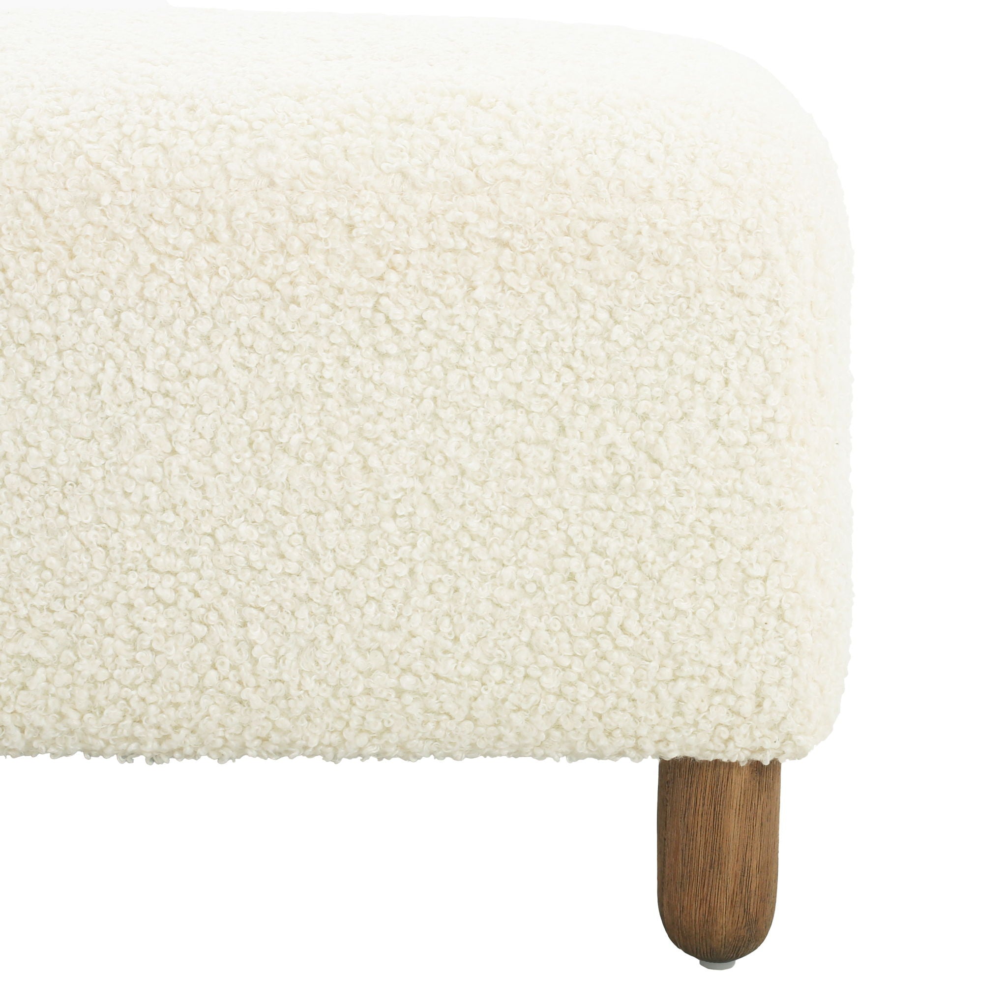 Contemporary Ottoman With Foam Cushion And Durable Upholstery