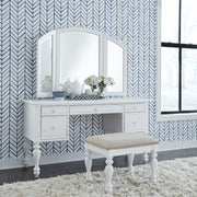 Liberty Furniture Summer House - 3 Piece Vanity Set - White | Meri Furniture