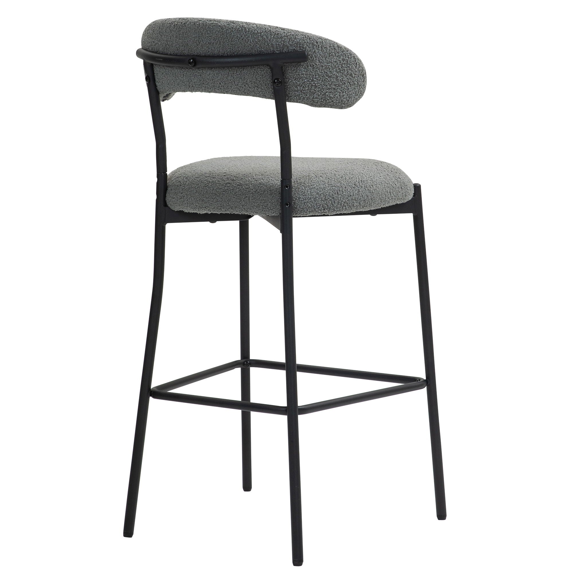 Counter Height Bar Stools With Powder Coating Base And Footrest