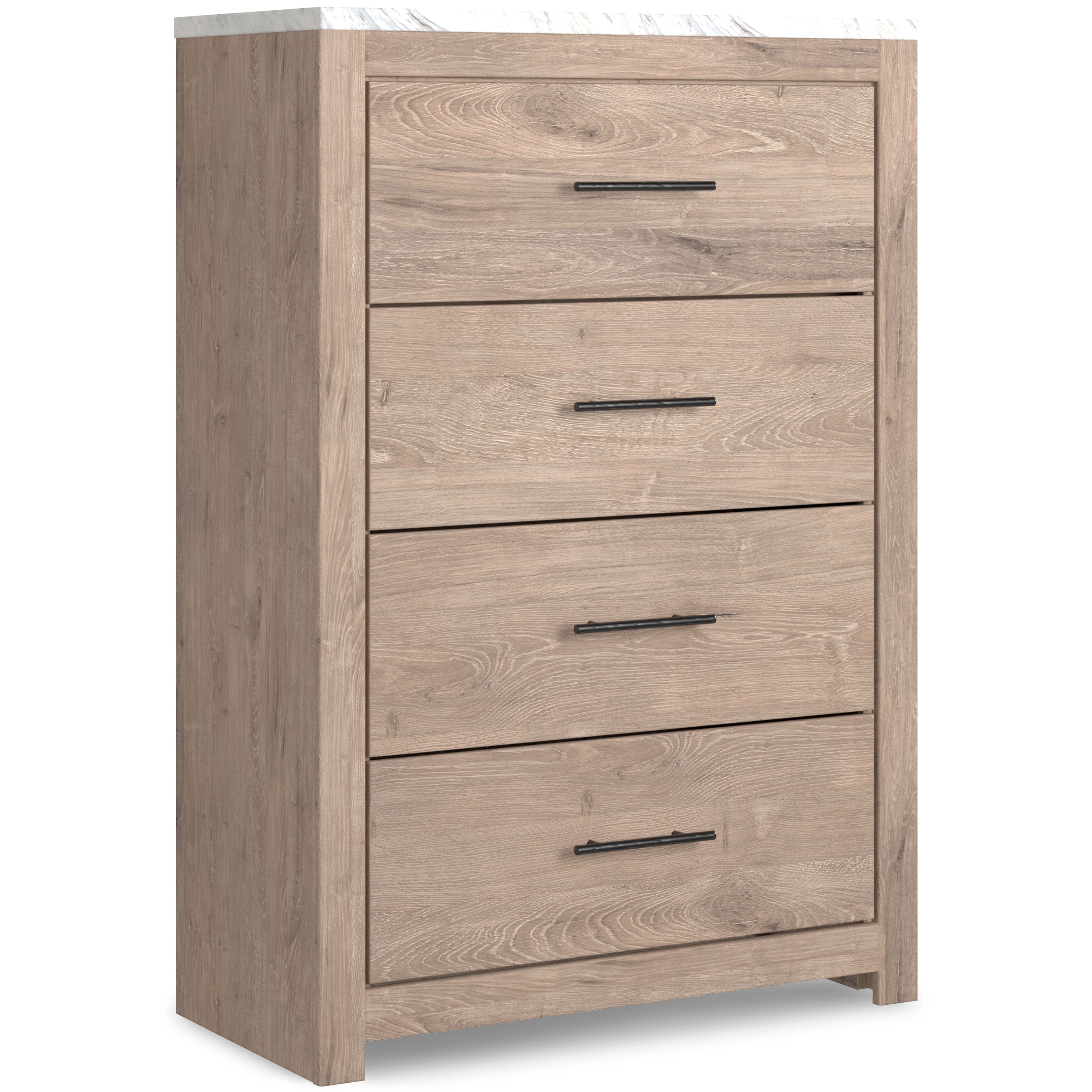 Ashley Furniture Senniberg - Light Brown - Four Drawer Chest | Meri Furniture