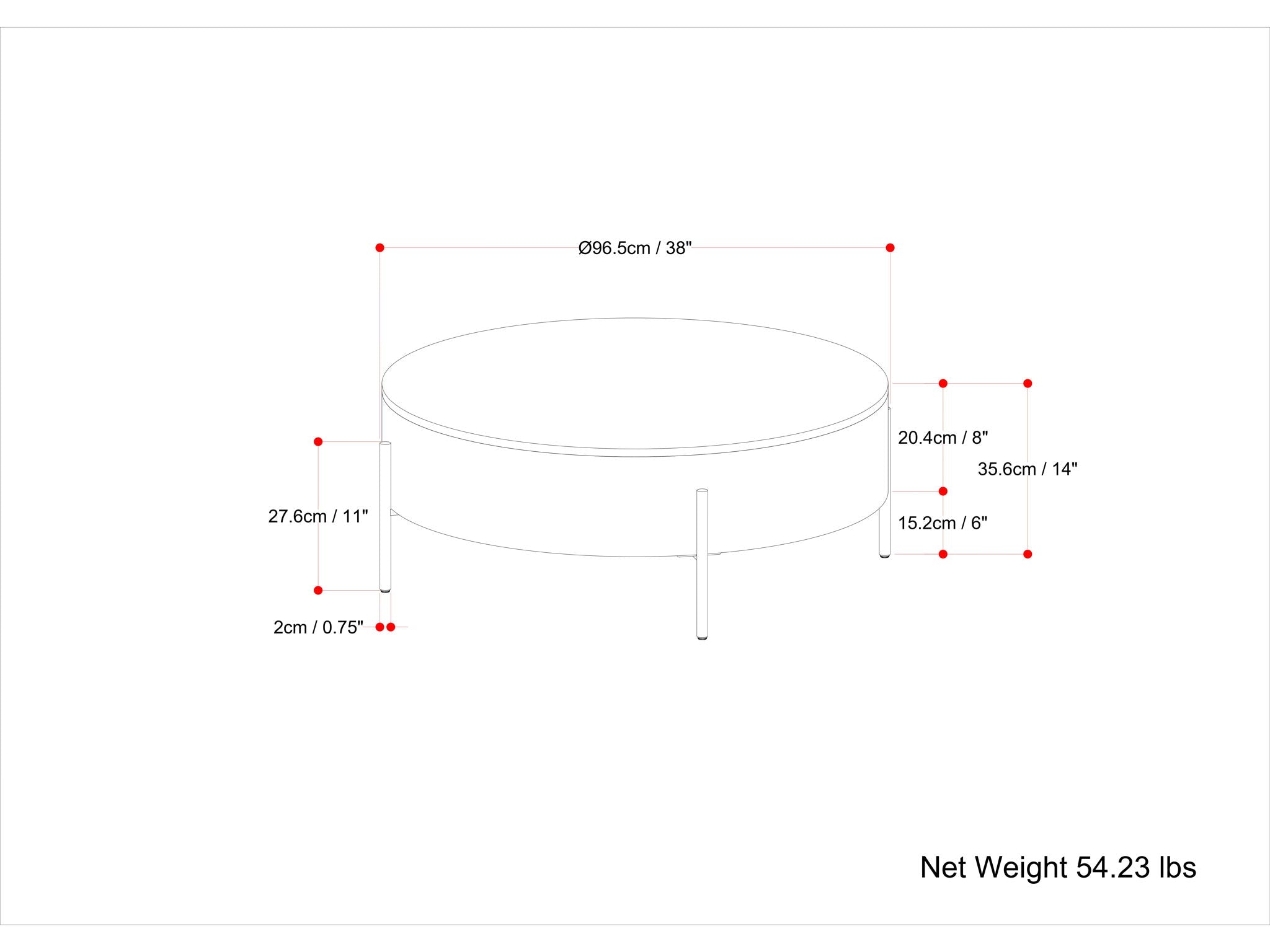 Rayburn - Drum Coffee Table - Natural