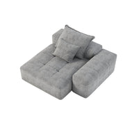 Modern Oversized Modular Sectional Sofa, Sparkling Chenille Fabric Soft Cushion Sofa With 2 Pillows