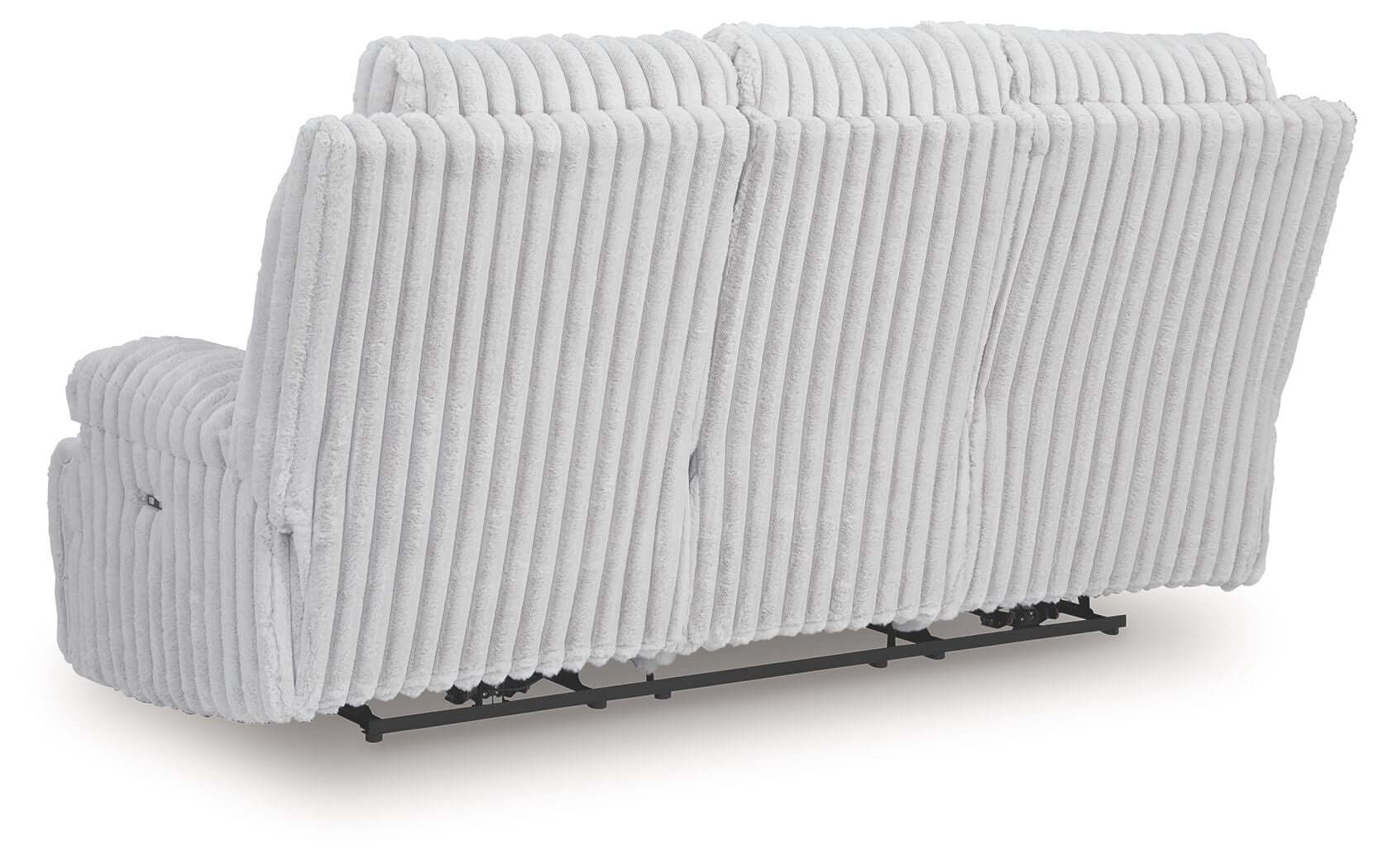 Rhines Falls - Reclining Power Sofa With Drop Down Table - Alloy