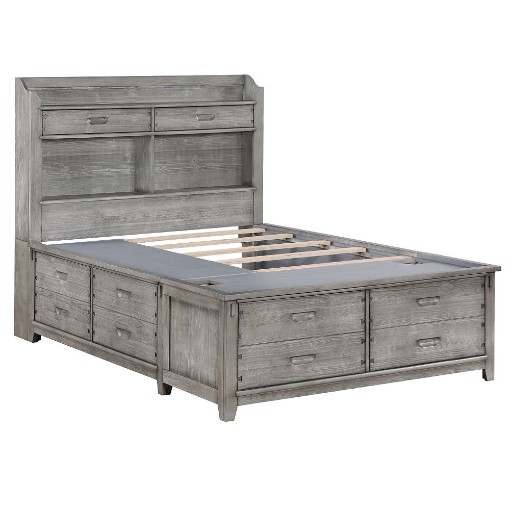 ACME Veda - Full Bed With Storage - Gray | Meri Furniture