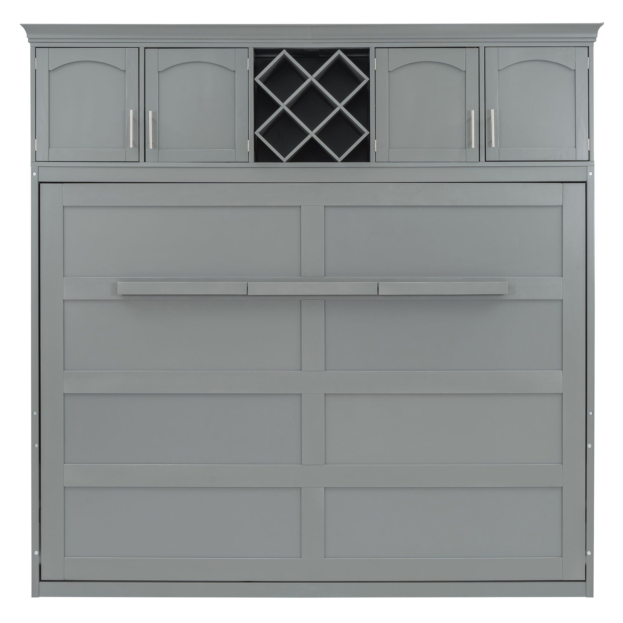 Murphy Wall Bed With Top Cabinets & Wine Rack
