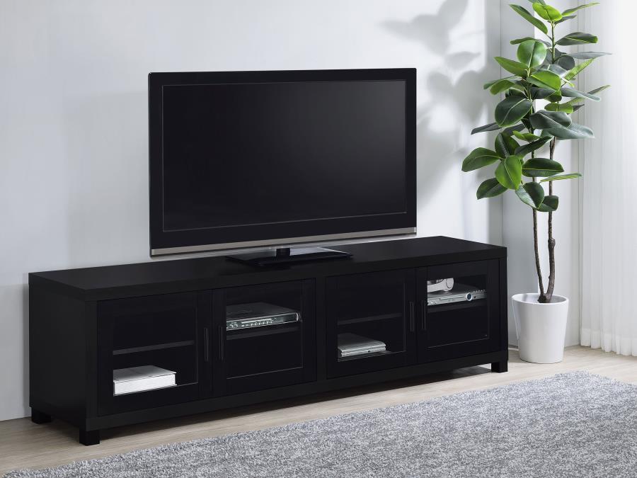 Coaster Fine Furniture Jupiter - 4 Door Engineered Wood TV Stand - Black | Meri Furniture
