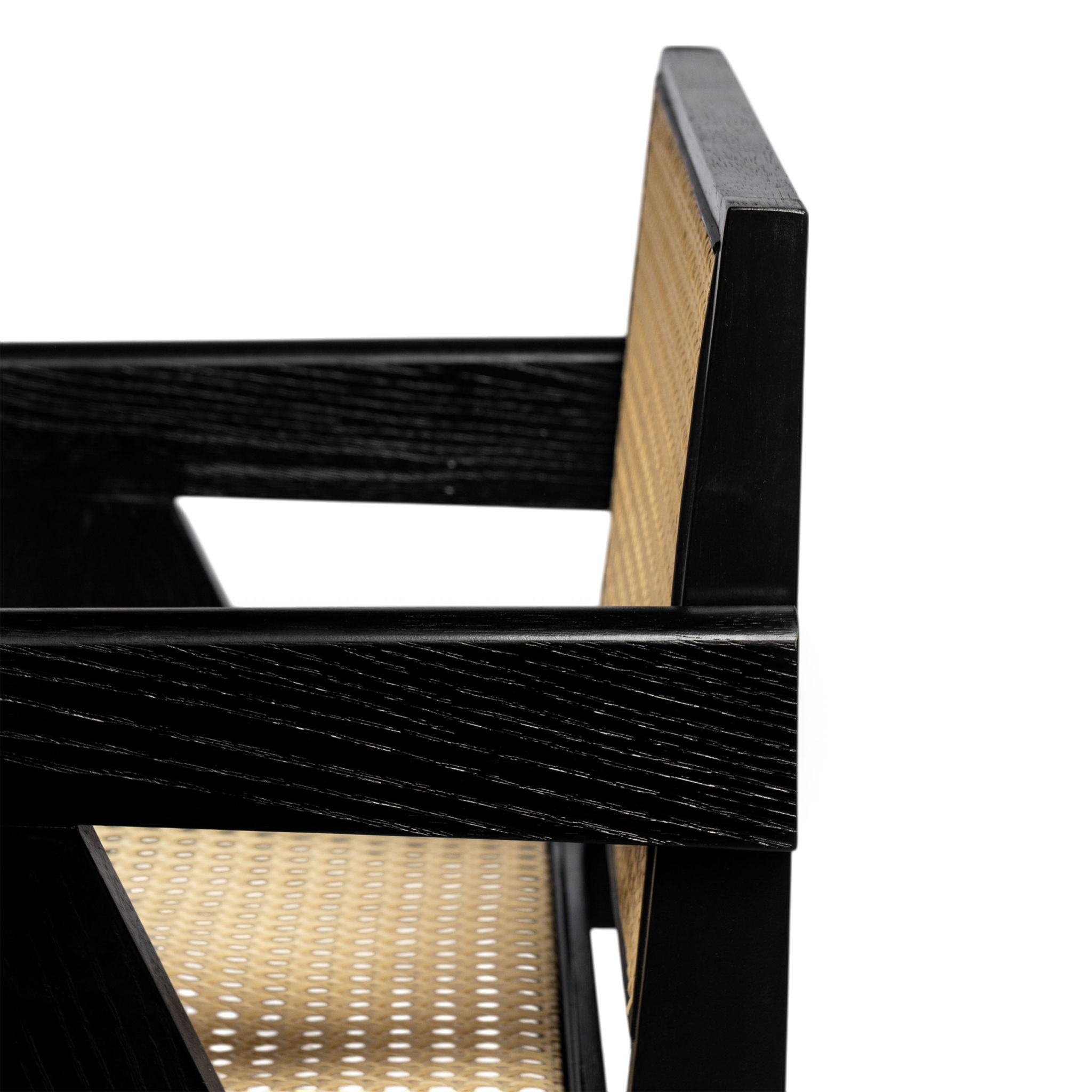 Chandigarh Arm Dining Chair With Natural Cane Design (Set of 2)